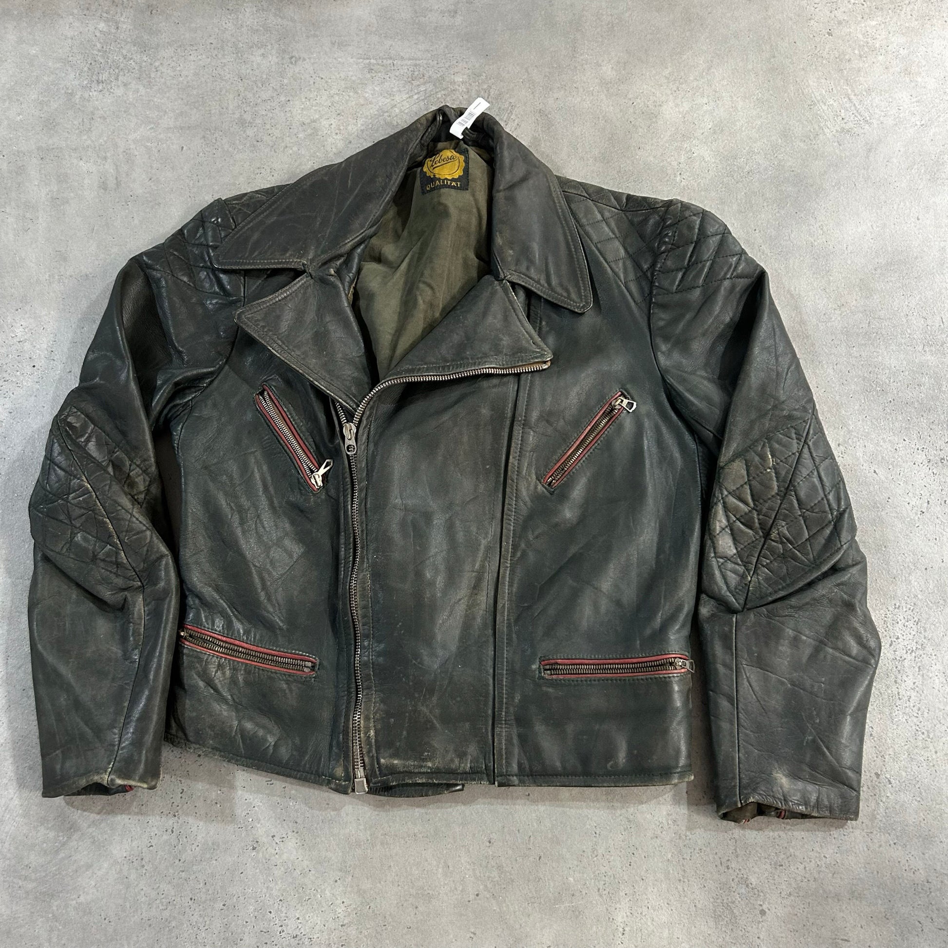 Vintage 50s-60s Germany Retro Double Rider Leather Jackets