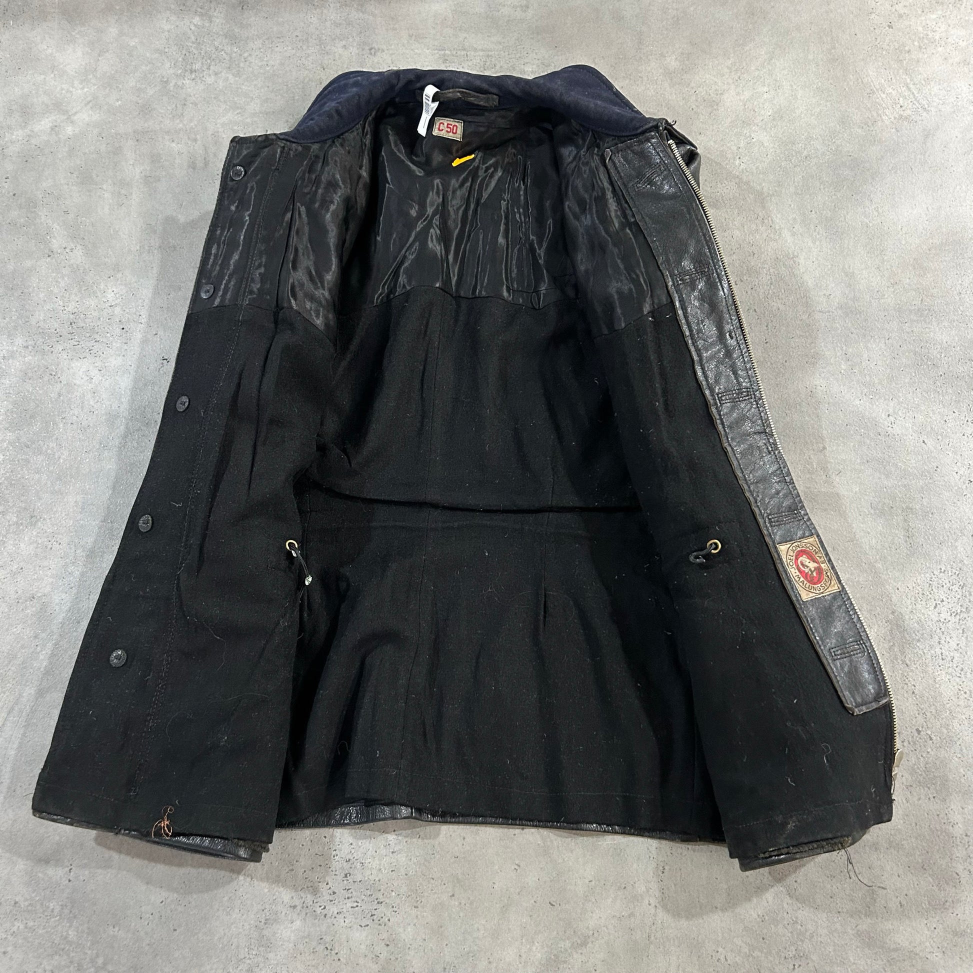 Vintage 50s-60s Sweden Military Leather Jackets