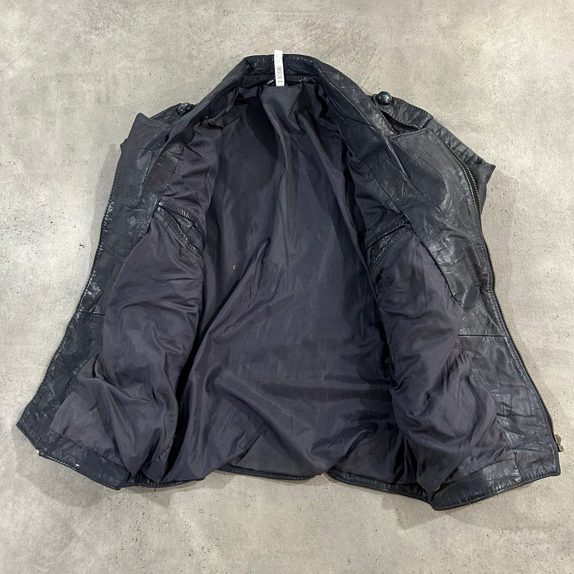 Vintage 70s-90s Germany Retro Double Rider Leather Jackets