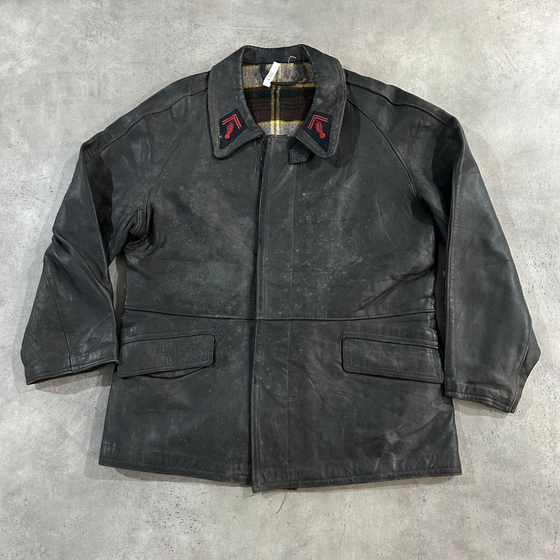 Vintage 50s-60s France Workwear Mid-Length Leather Jackets