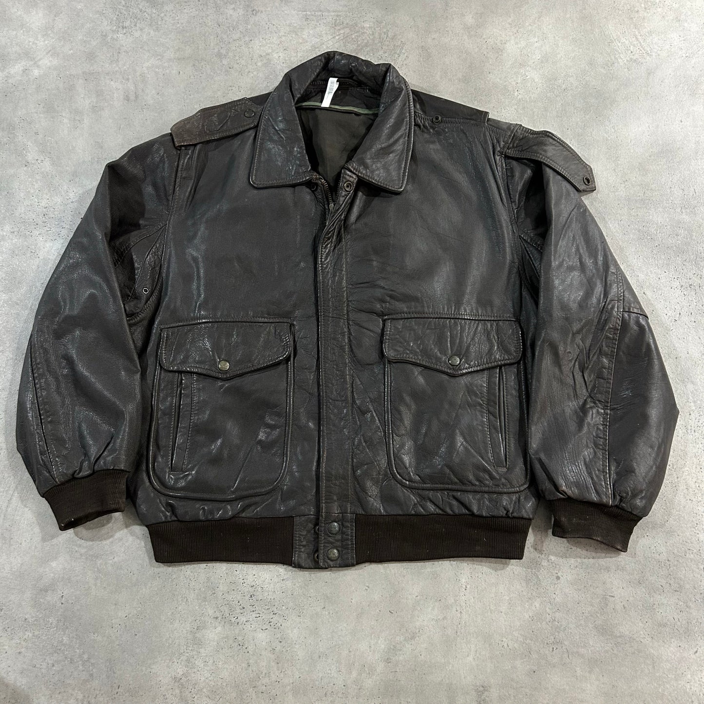 Vintage 70s-90s France Military A-2 Leather Jackets