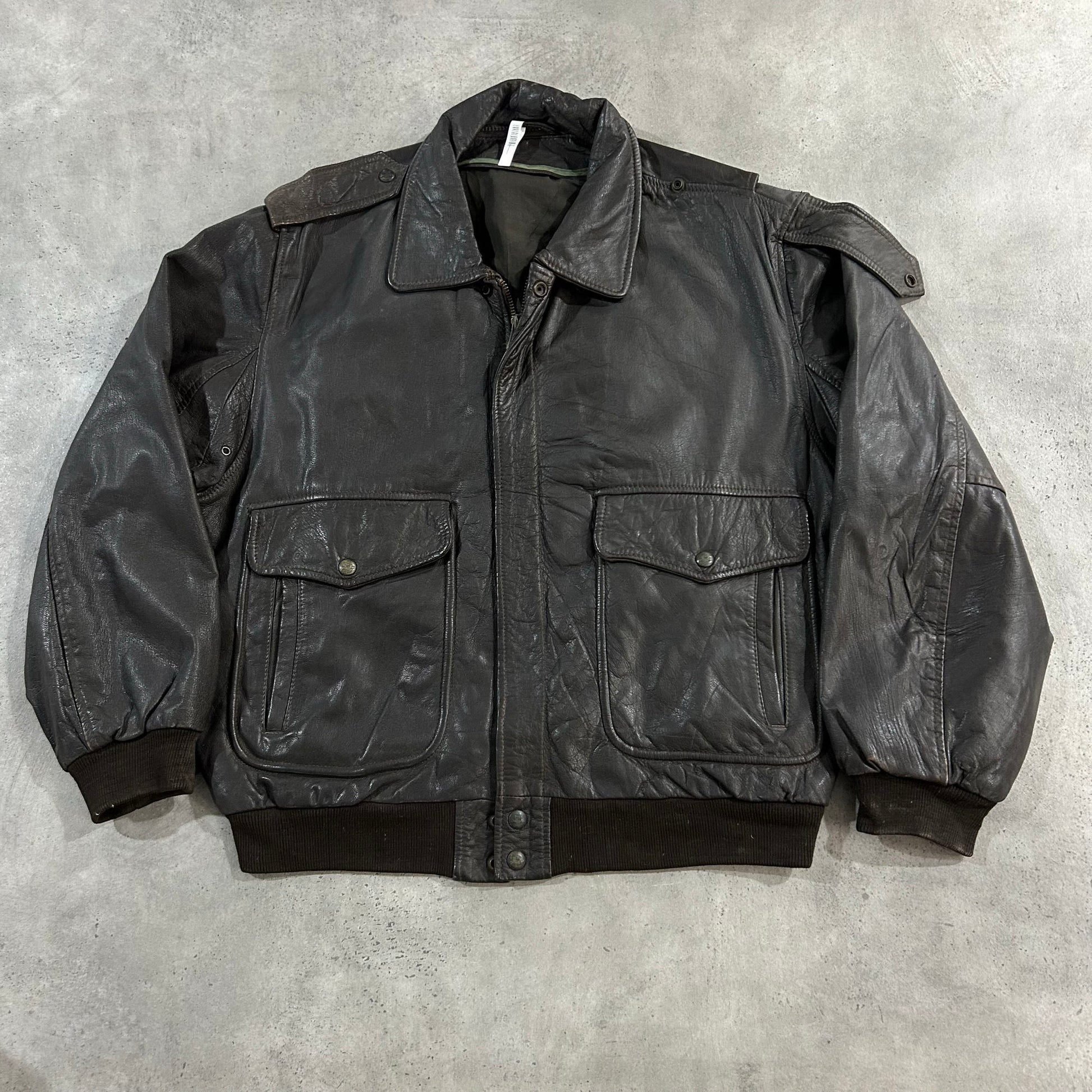 Vintage 70s-90s France Military A-2 Leather Jackets