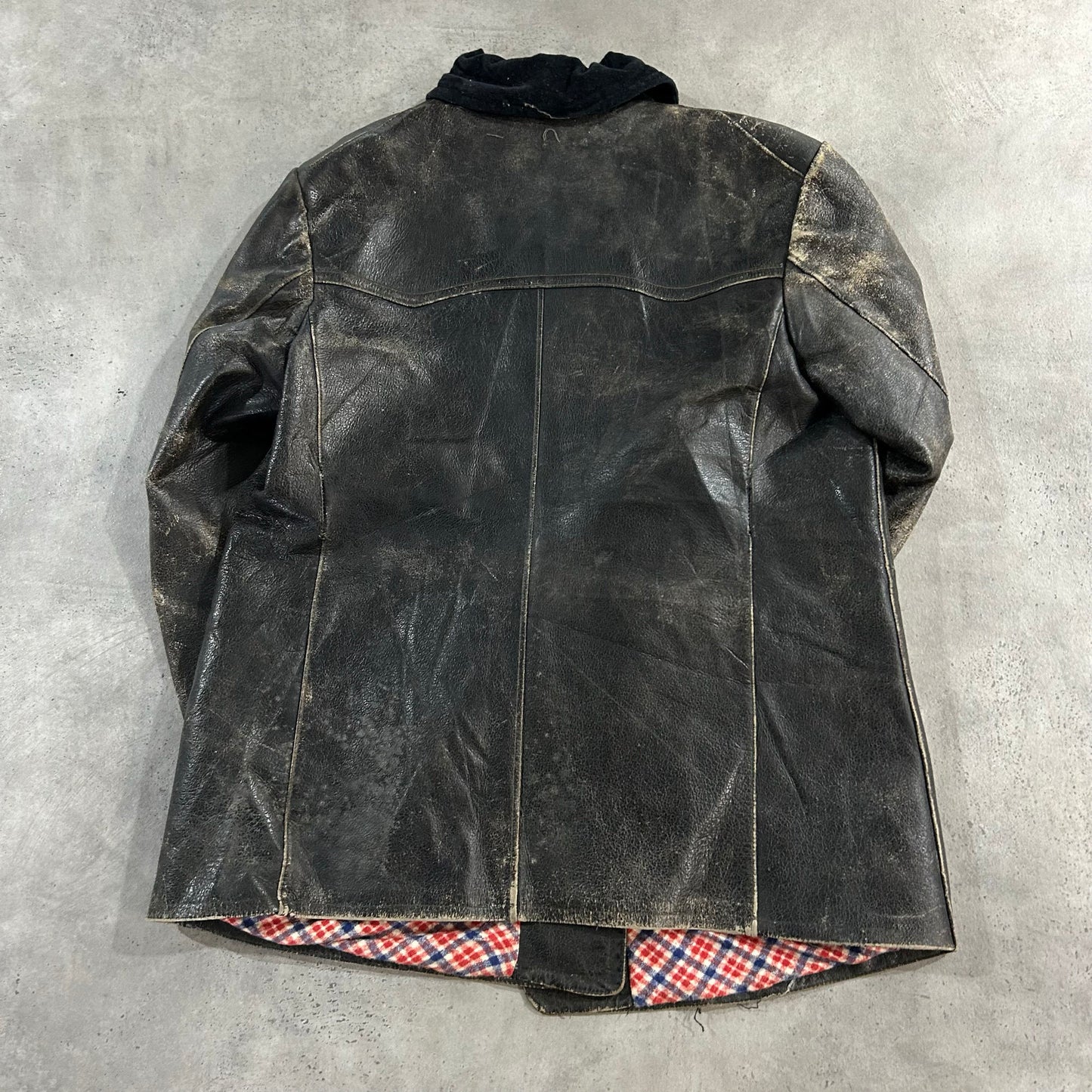 Vintage 50s-60s France Workwear Mid-Length Leather Jackets