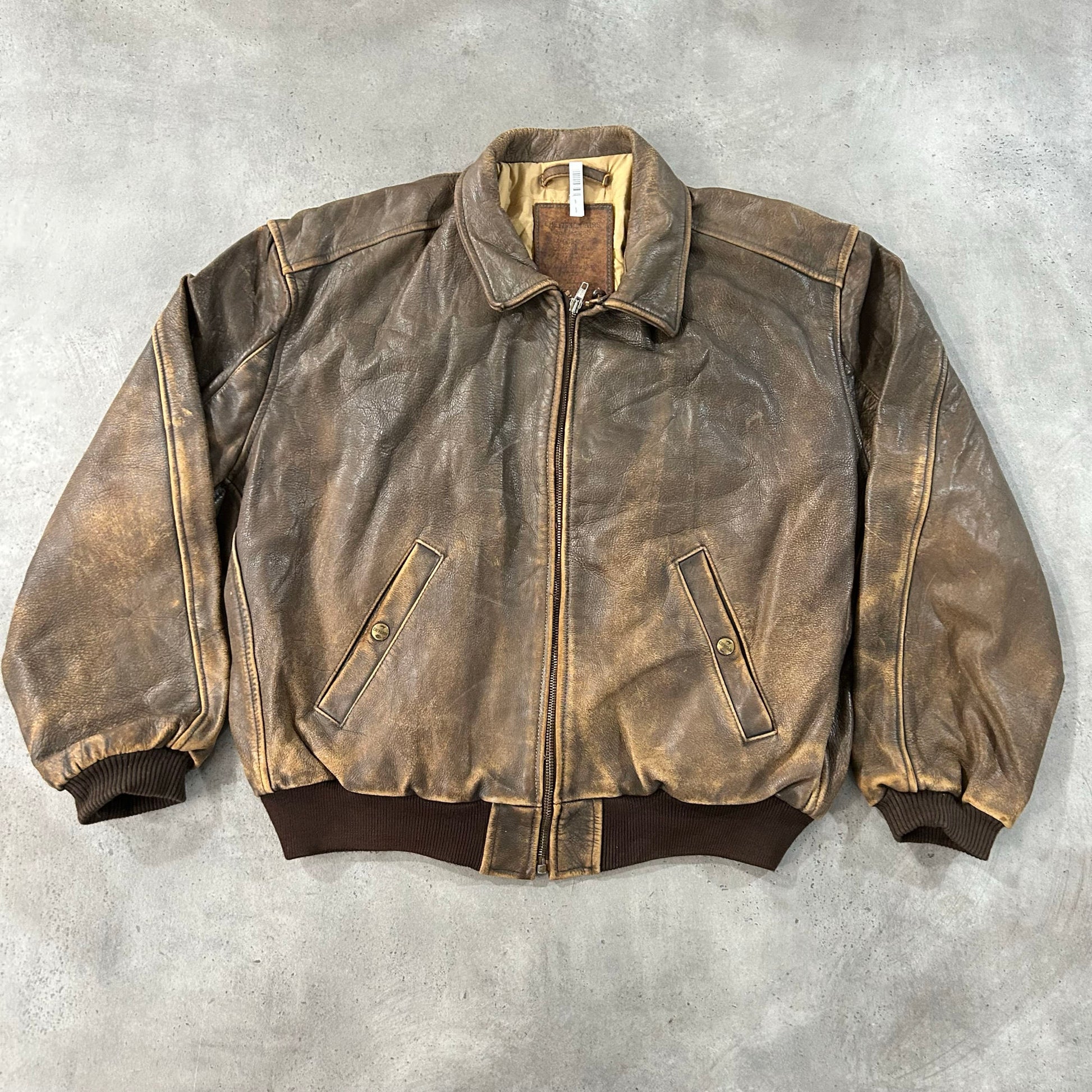 Vintage 70s-90s France Chevignon Military Flight Leather Jackets