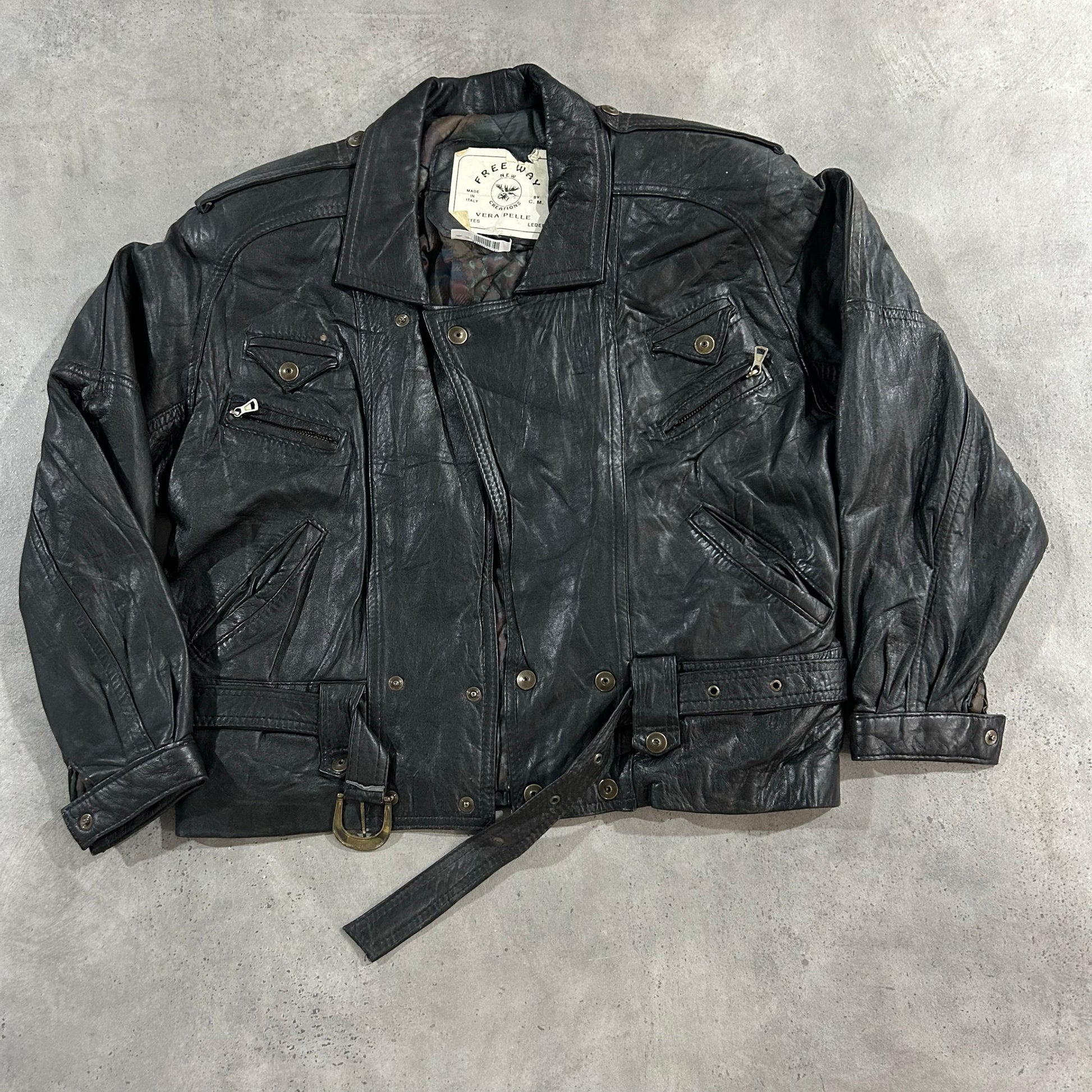 Vintage 70s-90s Italy Retro Leather Jackets