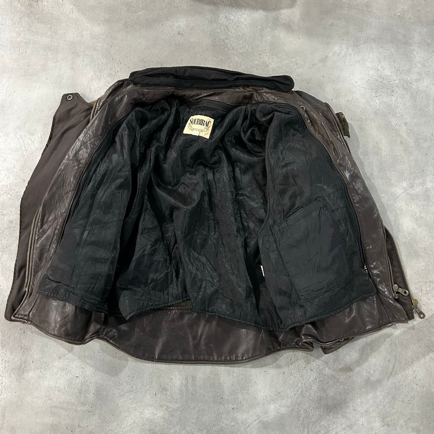 Vintage 70s-90s France Double Rider Leather Jackets