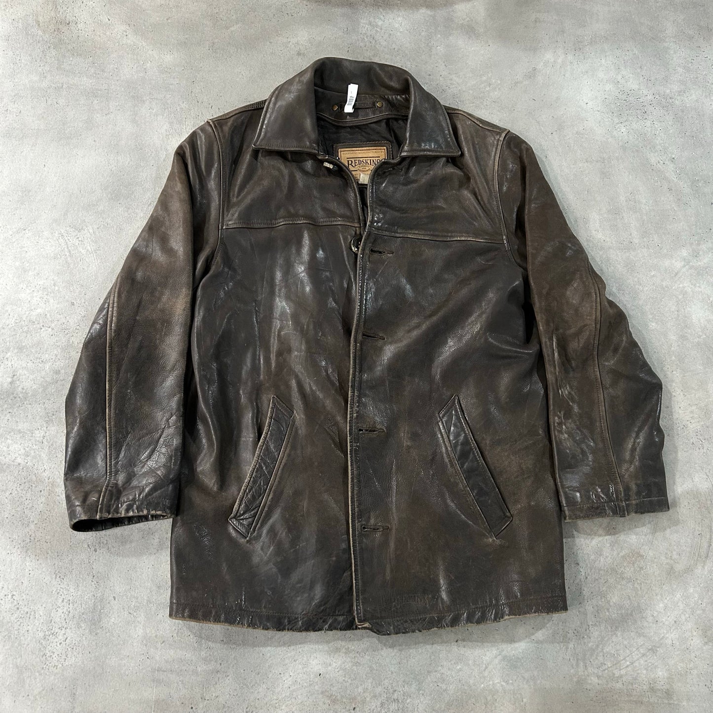 Vintage 70s-90s France Redskins Retro Mid-Length Leather Jackets