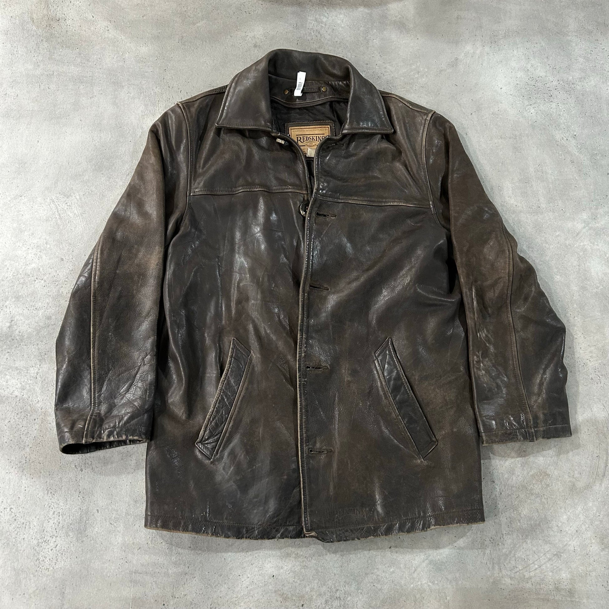 Vintage 70s-90s France Redskins Retro Mid-Length Leather Jackets
