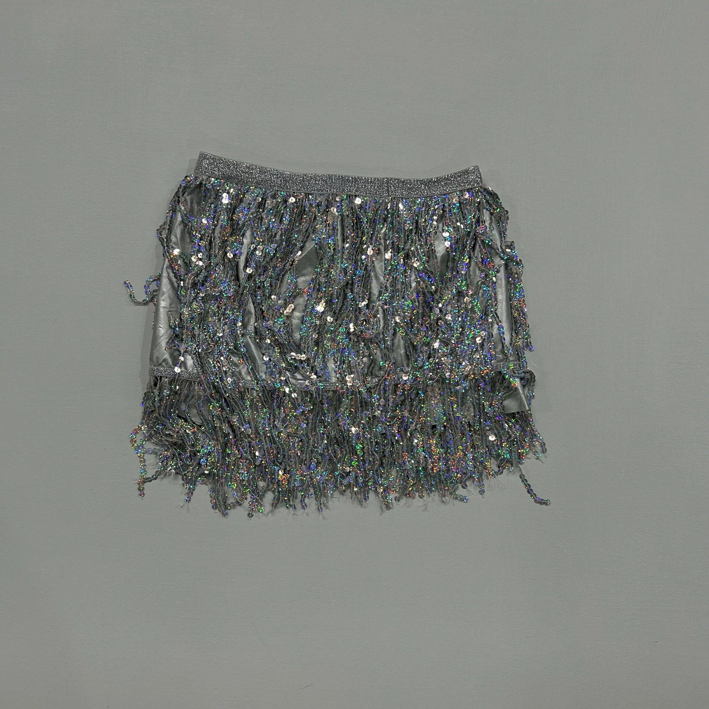 Y2K Sequins Metallic Skirt