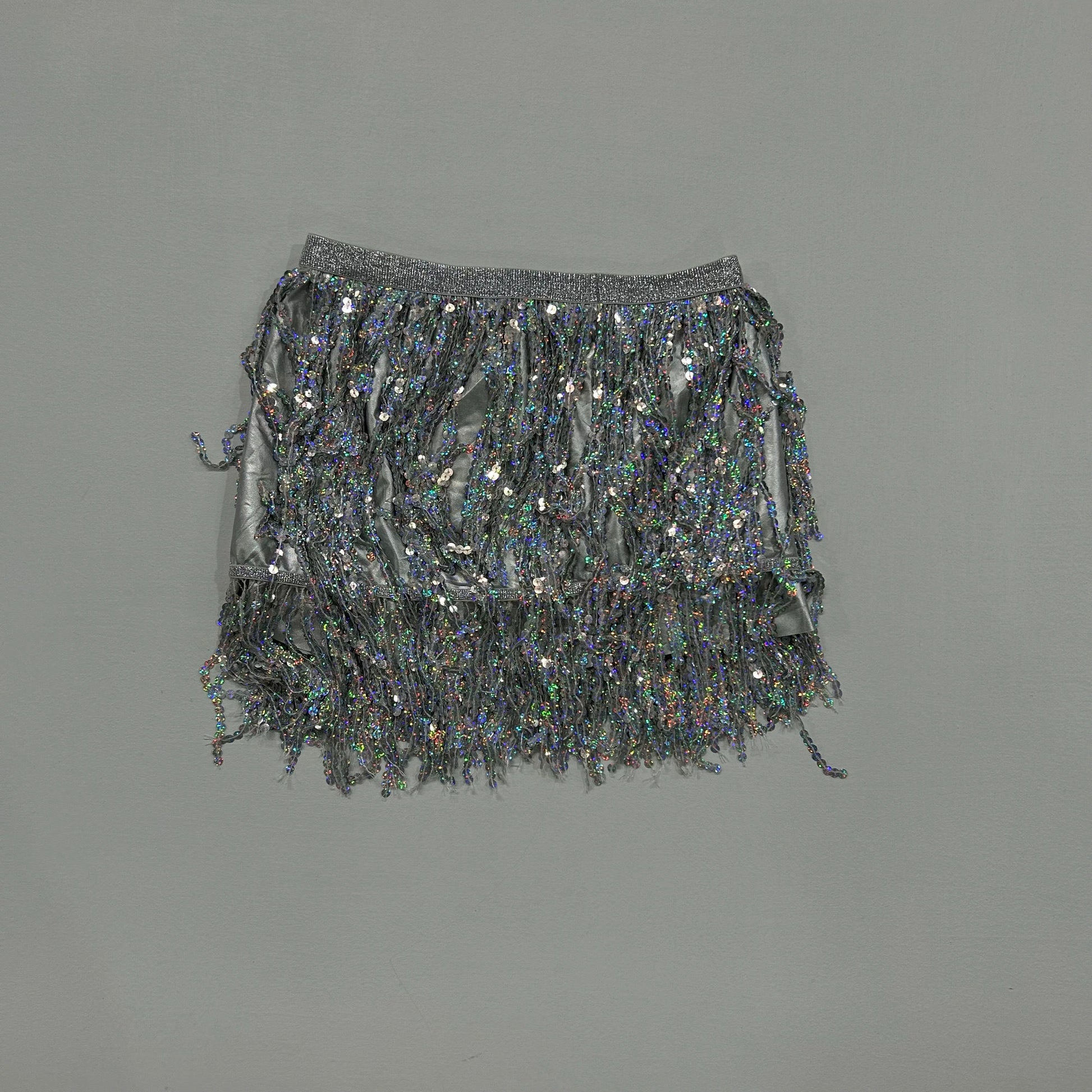 Y2K Sequins Metallic Skirt