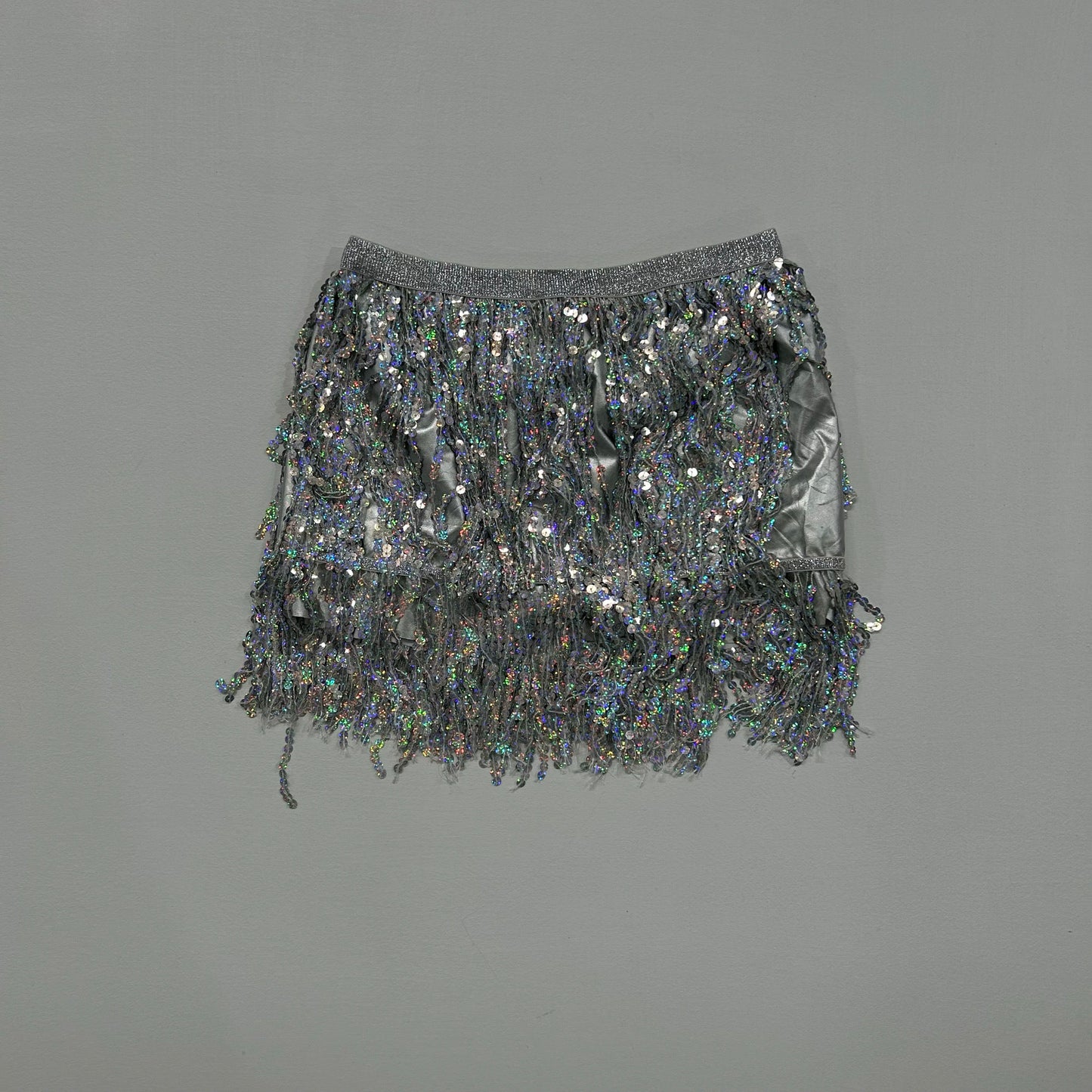 Y2K Sequins Metallic Skirt