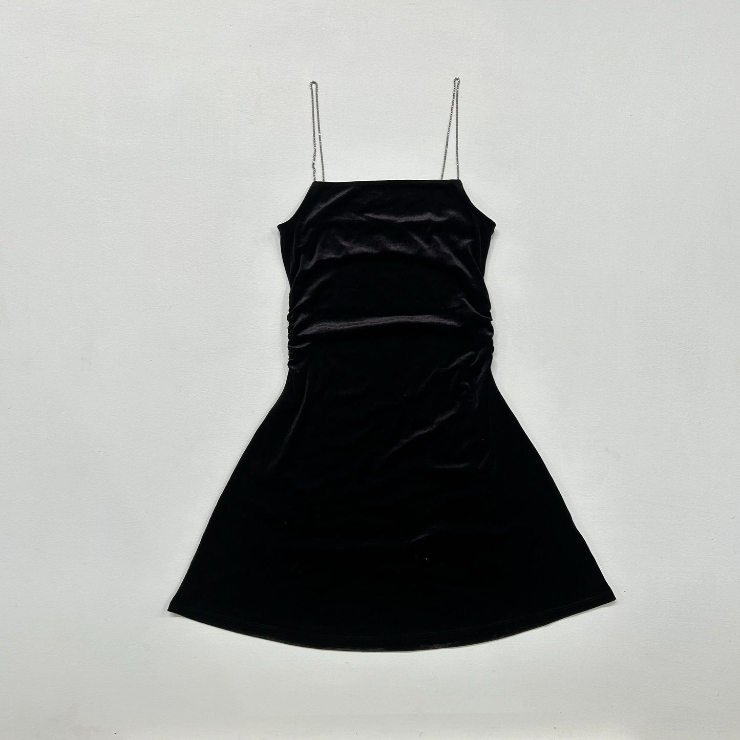Y2K Velour Rhinestone Slip Dress