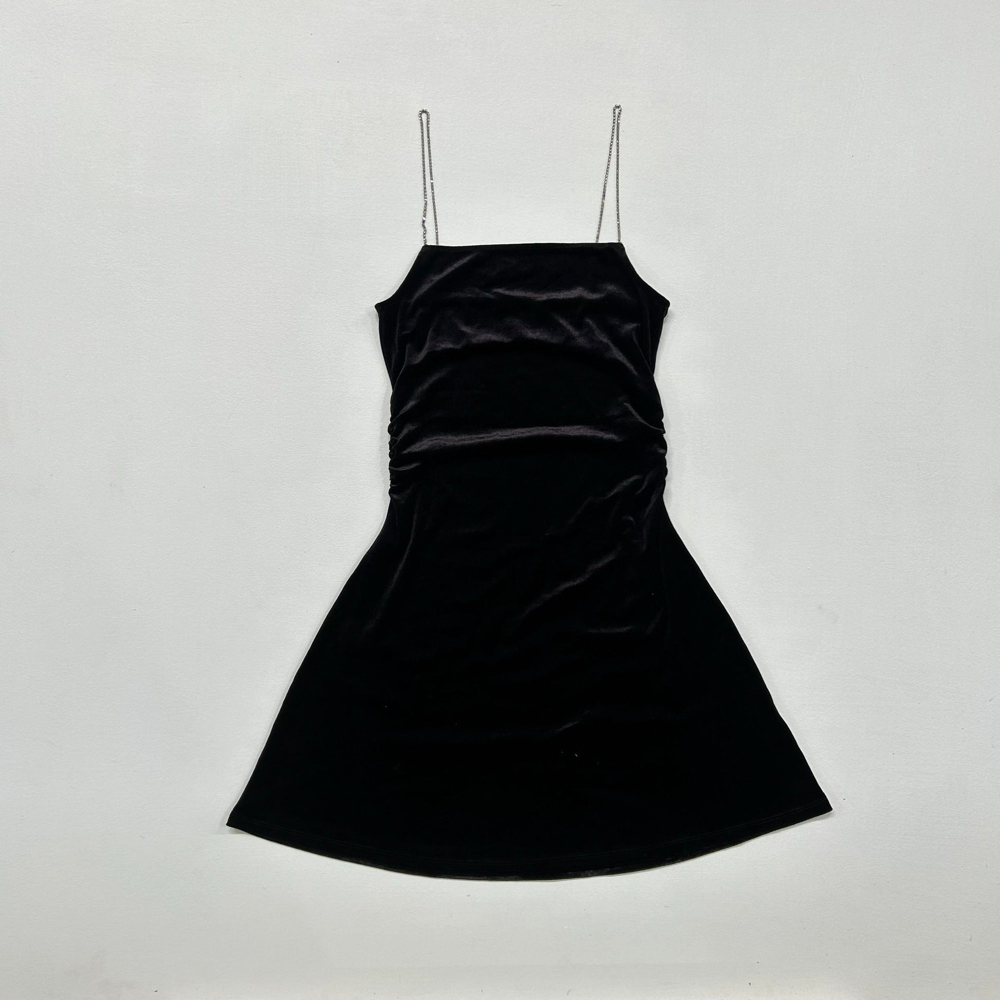 Y2K Velour Rhinestone Slip Dress