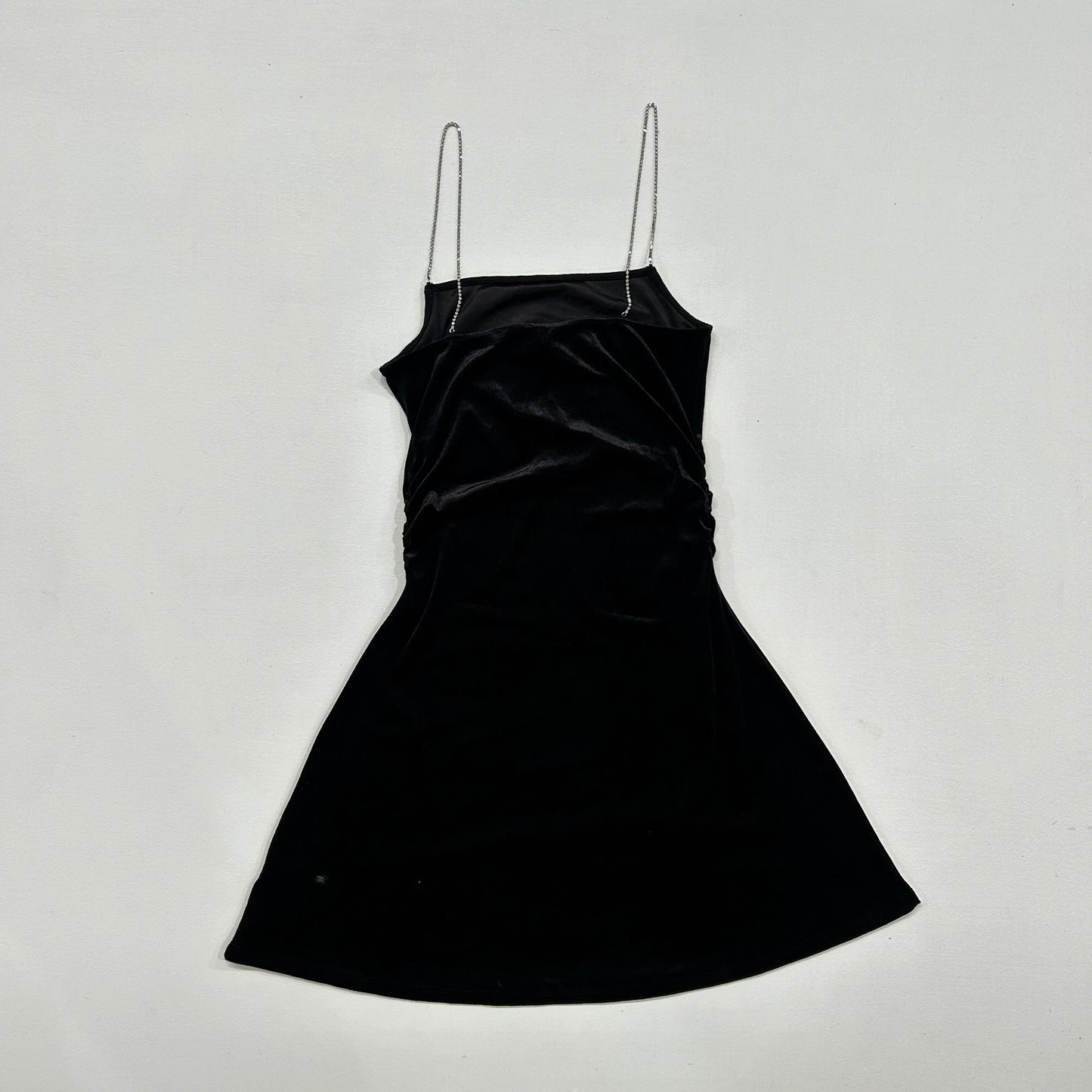 Y2K Velour Rhinestone Slip Dress