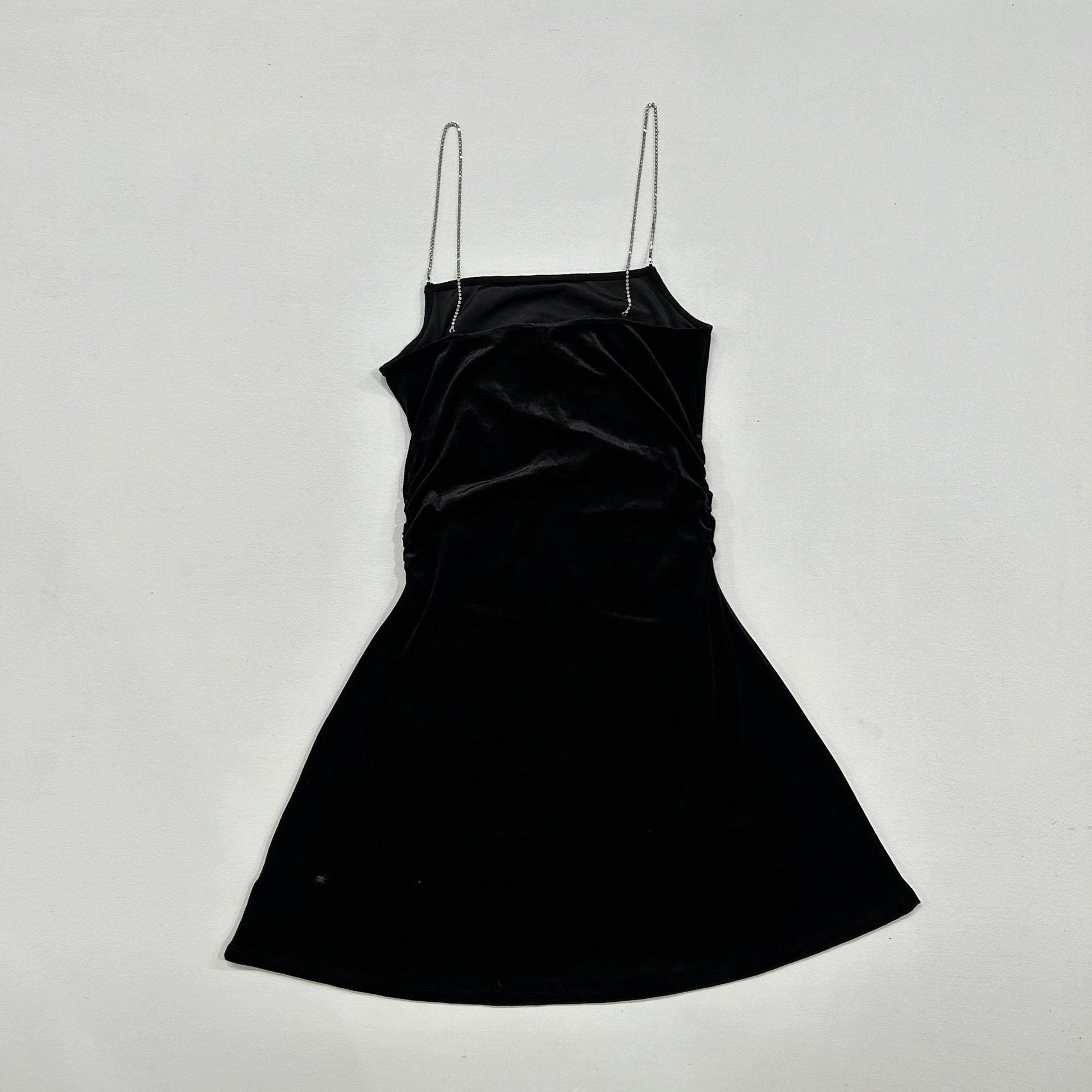 Y2K Velour Rhinestone Slip Dress