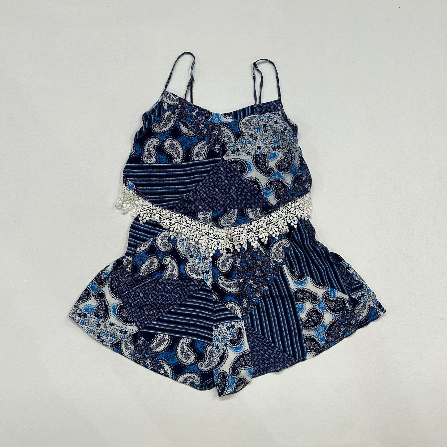 Boho Paisley Lace Floral Playsuit/Romper