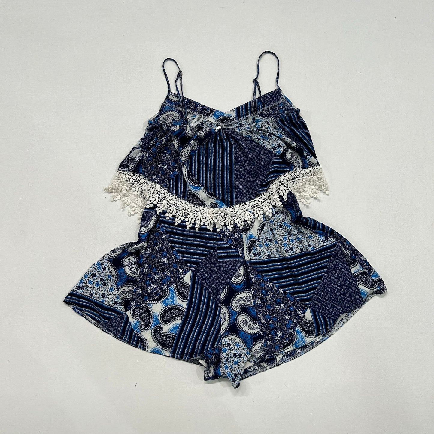 Boho Paisley Lace Floral Playsuit/Romper