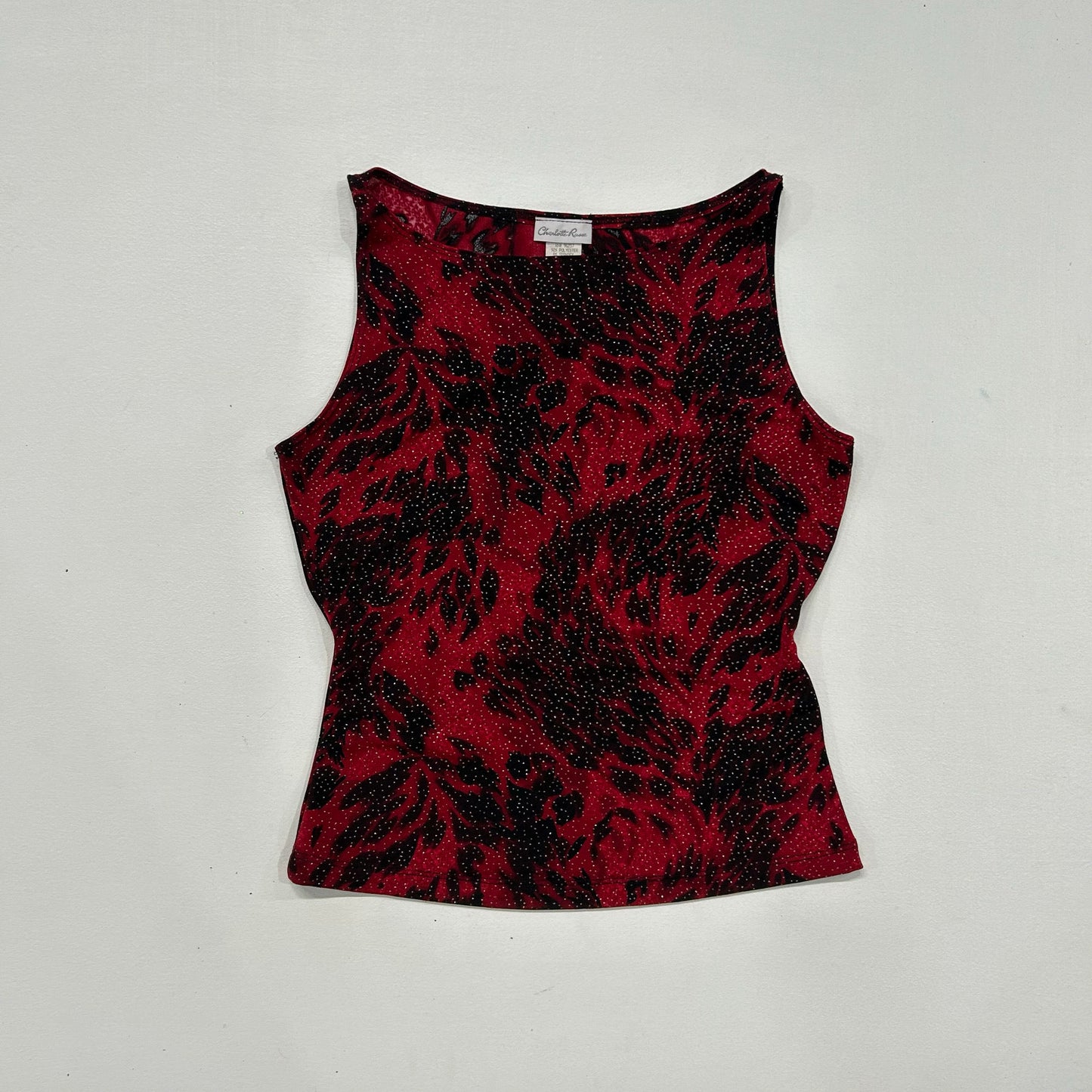 USA Y2K Metallic Printed Tank/Cami