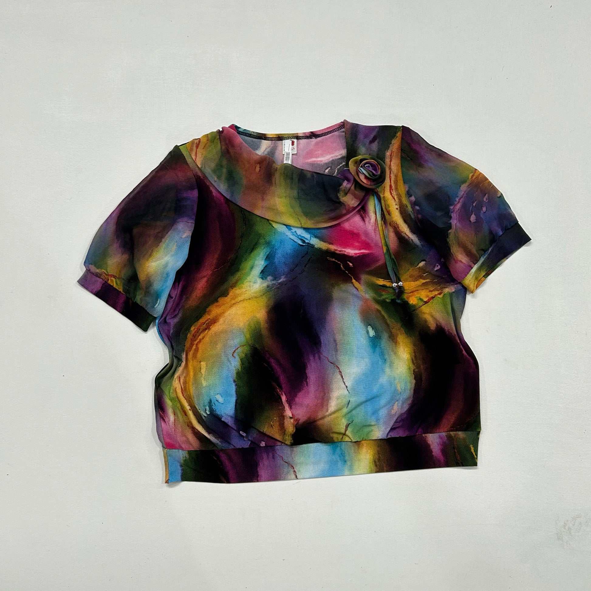 Y2K Printed Blouse