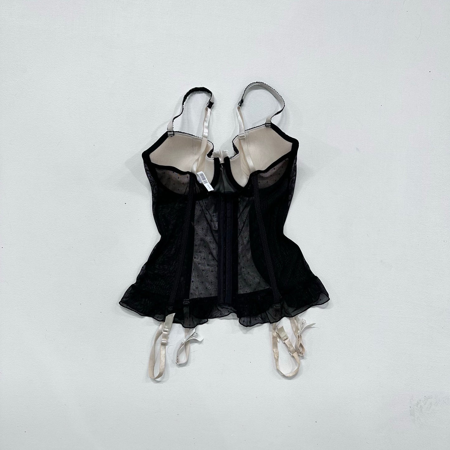 Feminine Bow Ruffle Satin Corset/Bustier