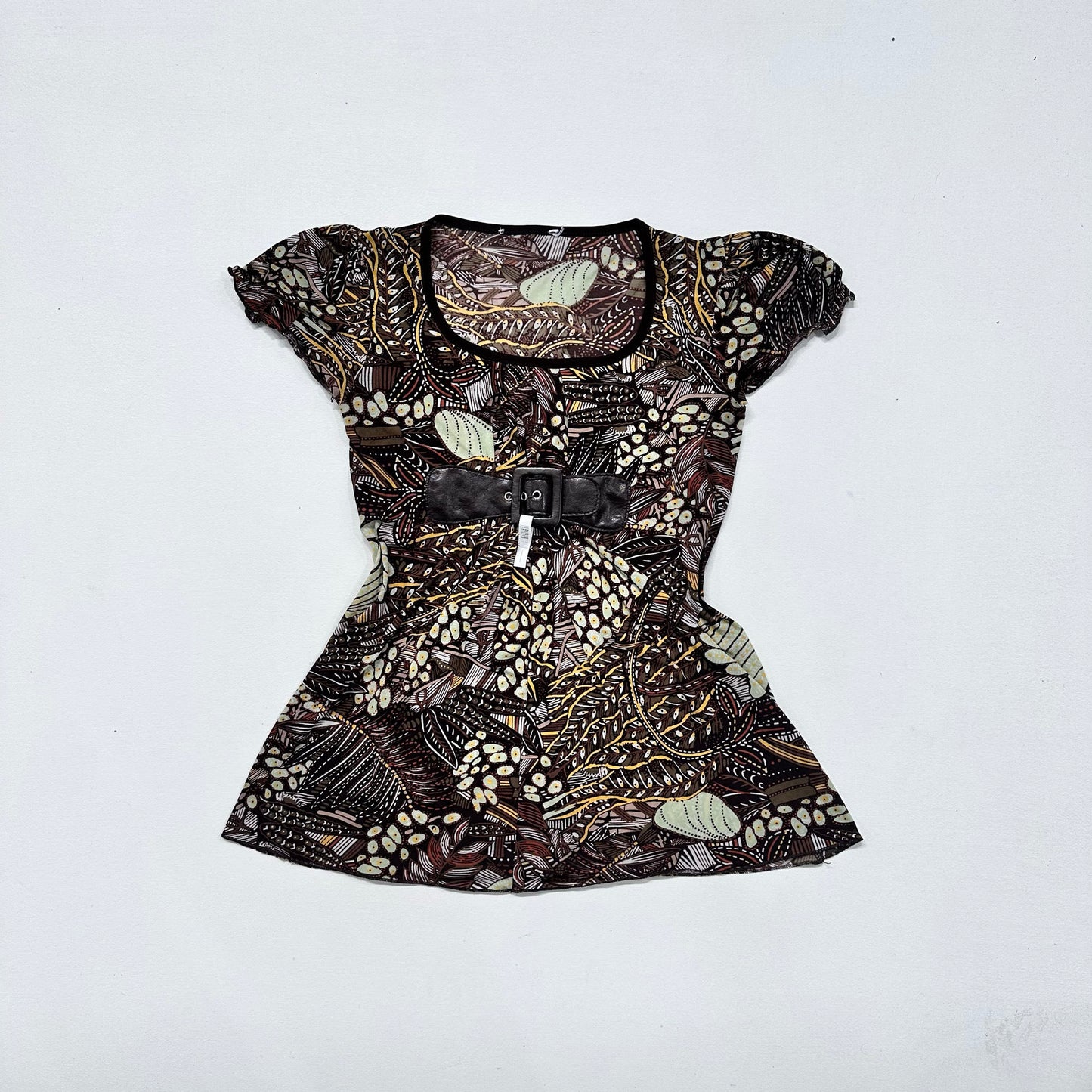 Y2K Printed Blouse