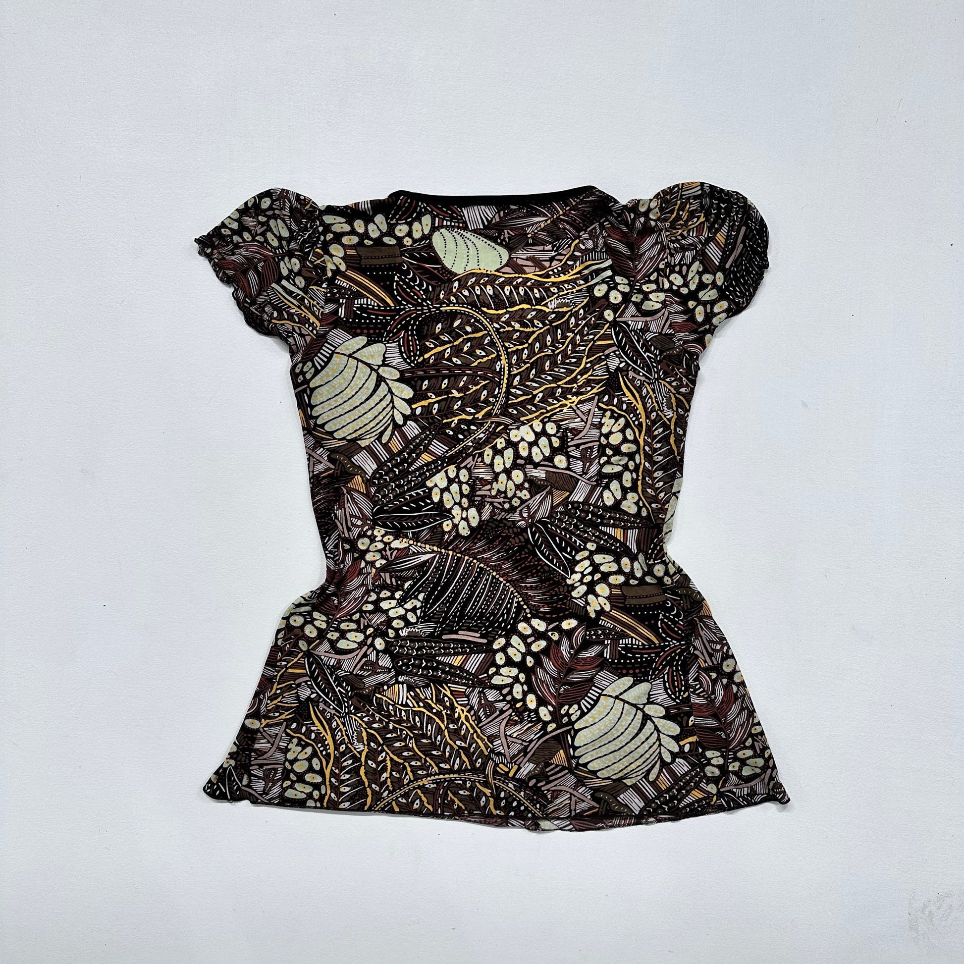 Y2K Printed Blouse