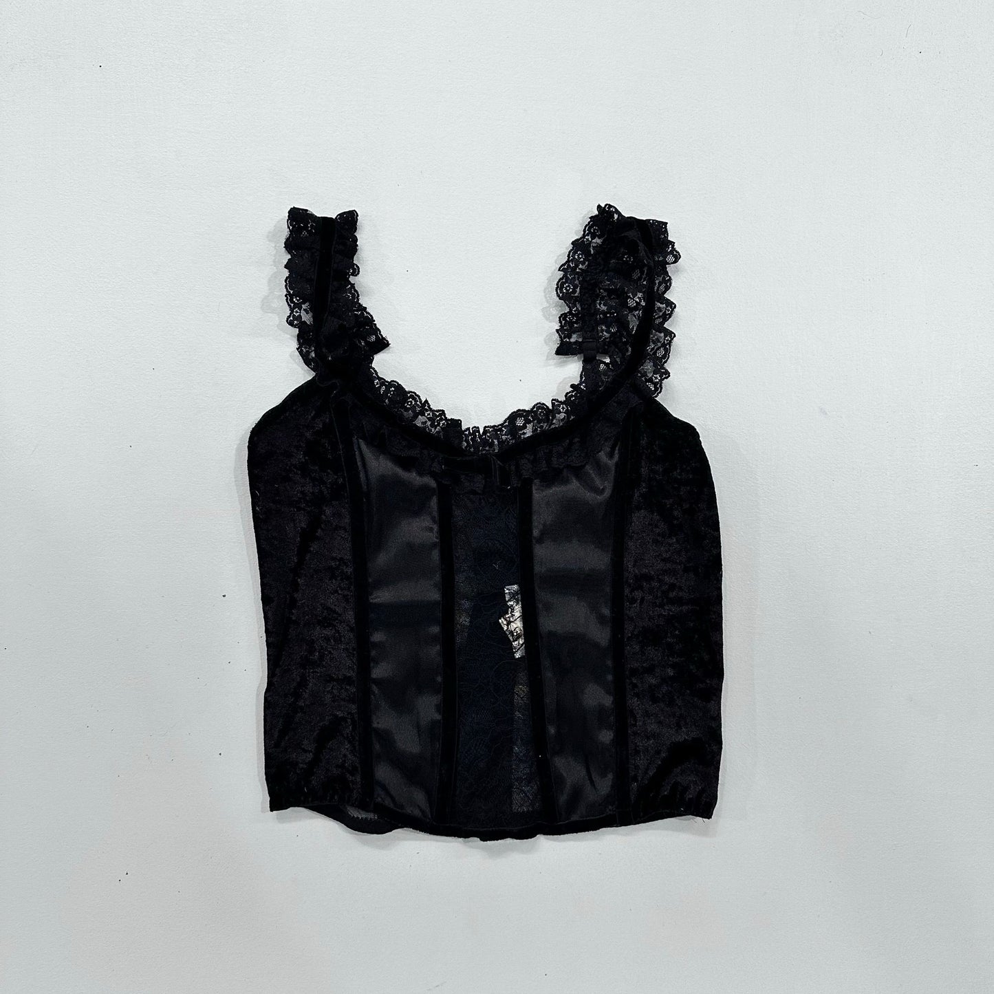 Feminine Ruffle Satin Victoria's Secret Corset/Bustier