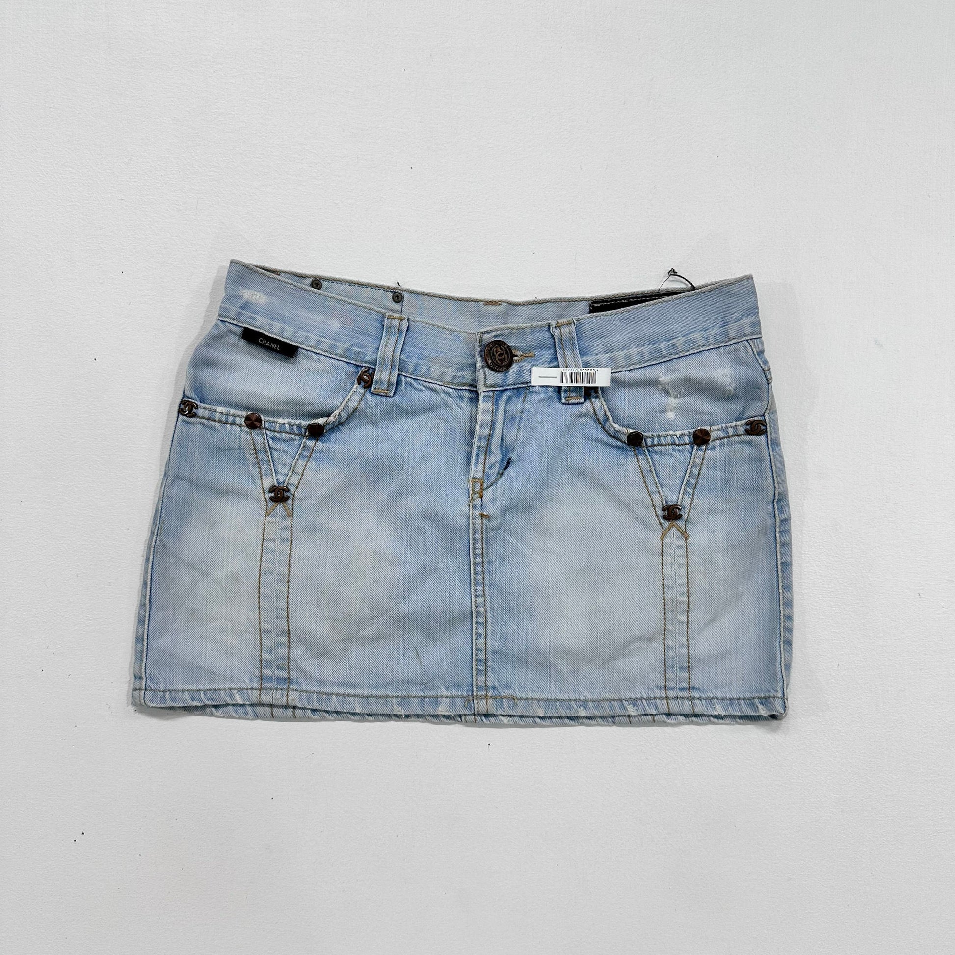 Y2K Low-Rise Chanel Denim Skirt