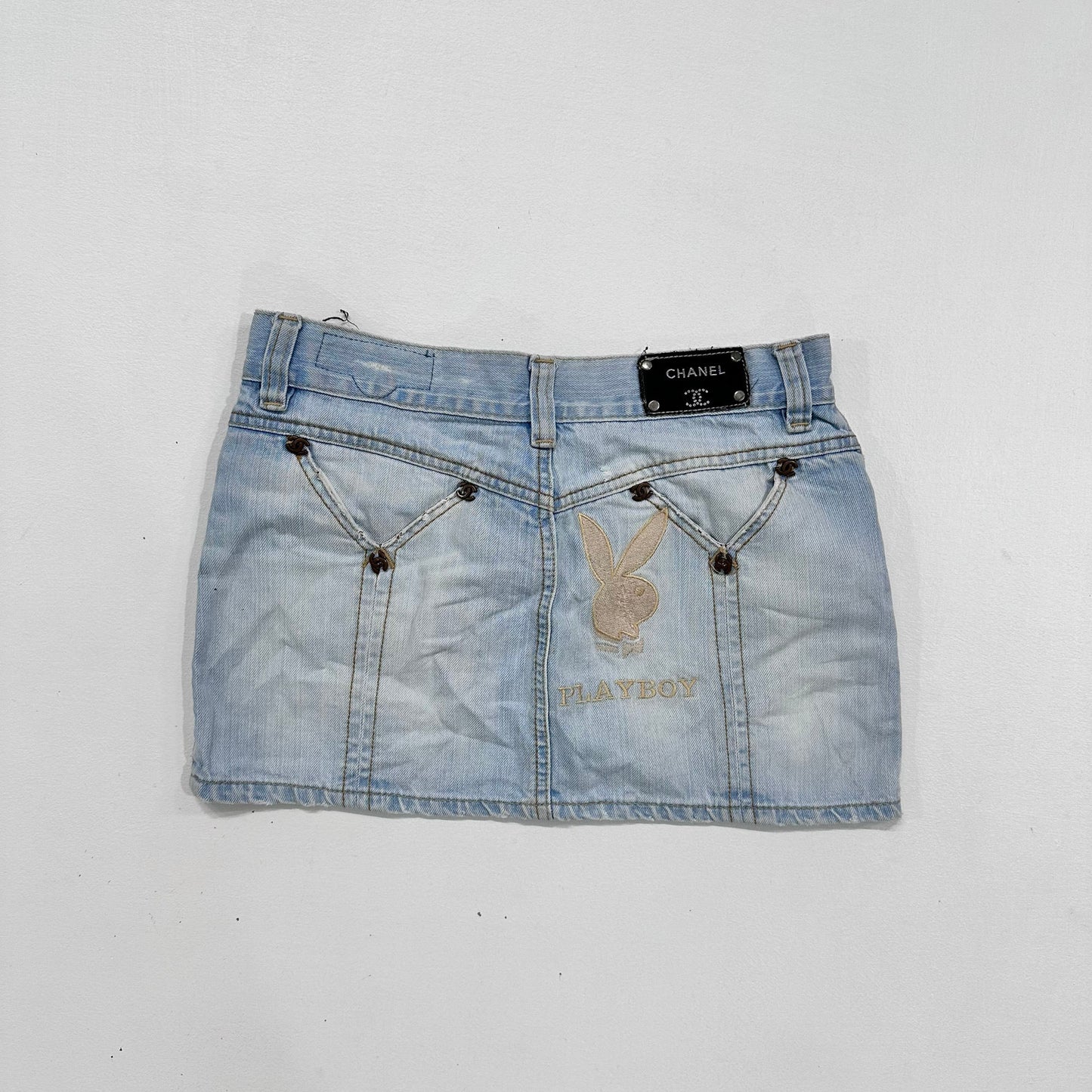 Y2K Low-Rise Chanel Denim Skirt
