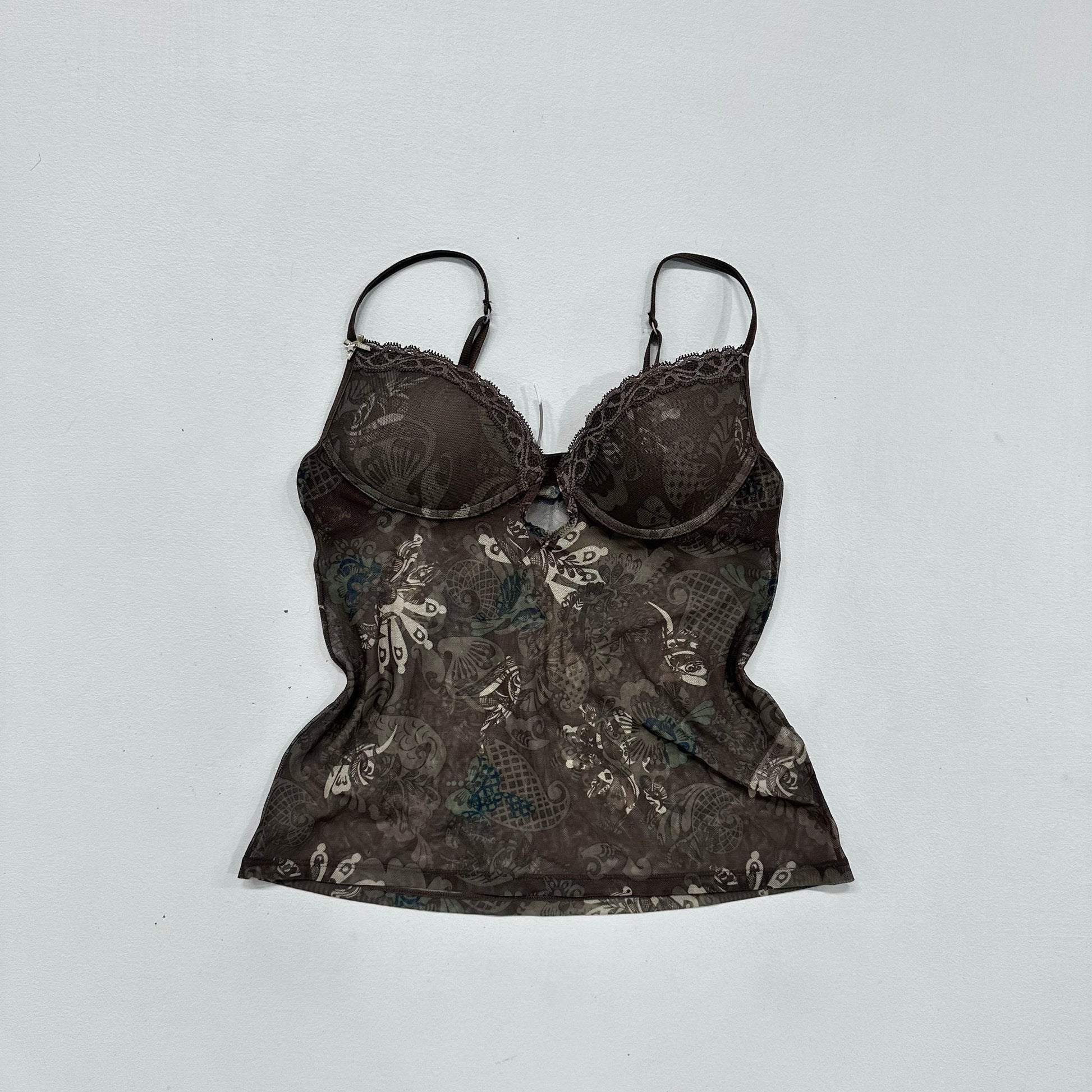 Y2K Mesh Printed Tank/Cami