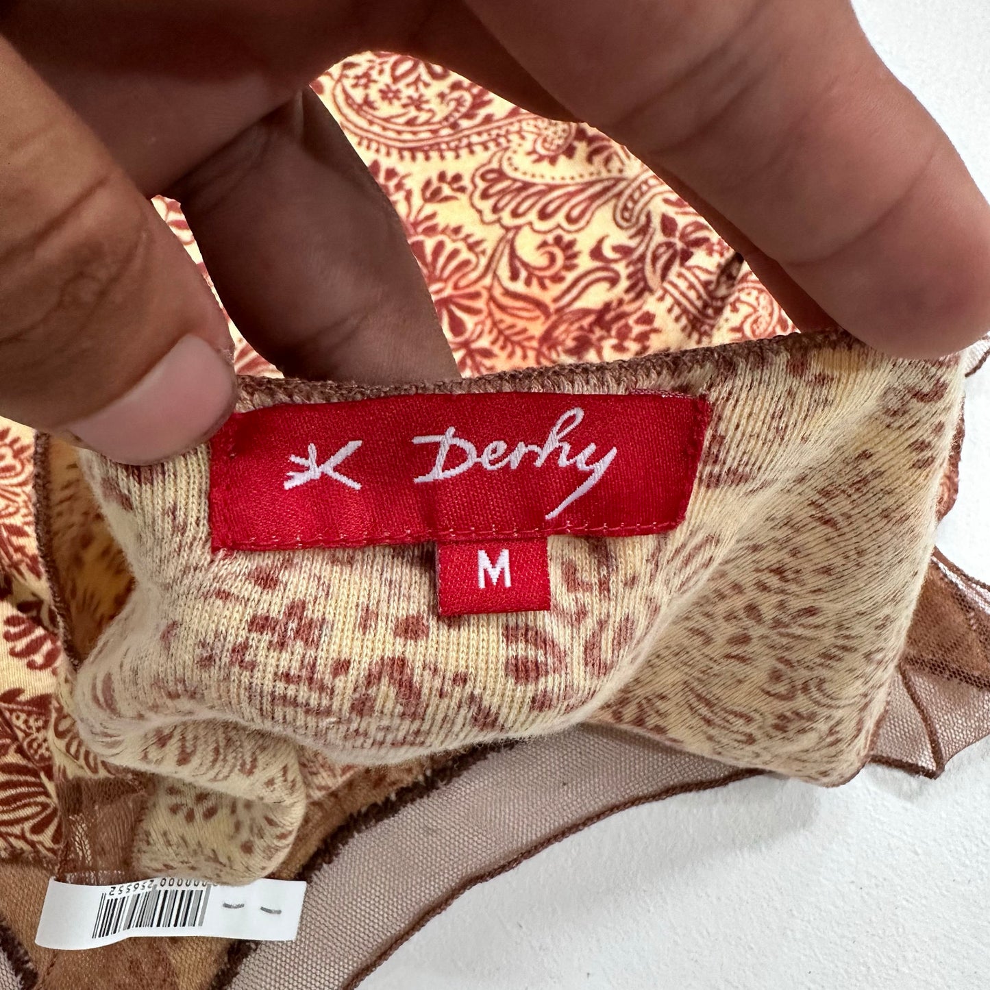 Y2K Mesh Printed Derhy Tank/Cami