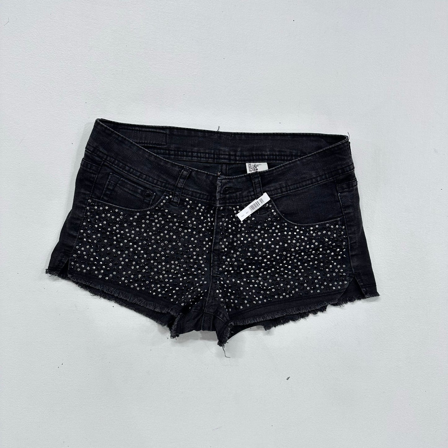 Y2K Rhinestone Low-Rise Shorts