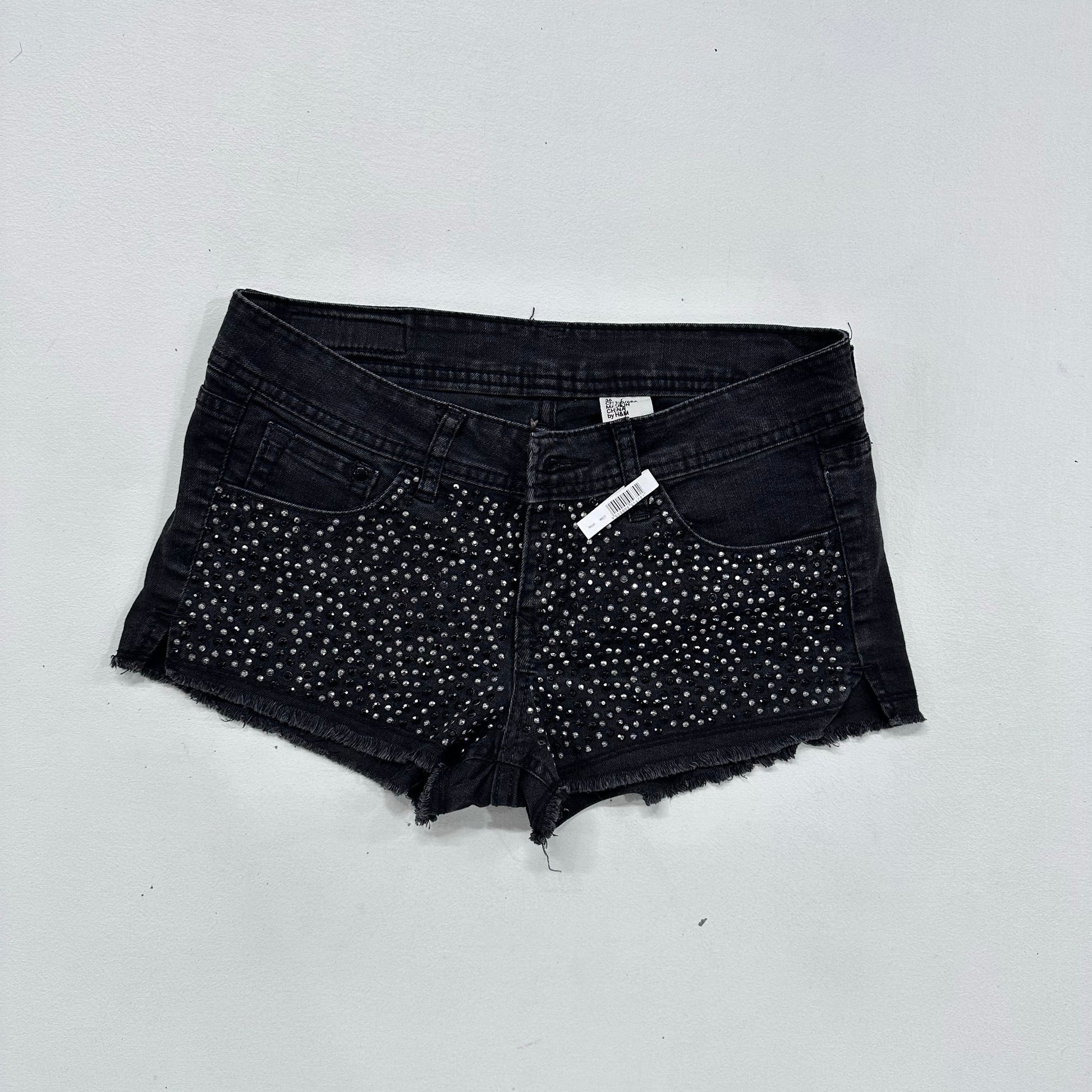 Y2K Rhinestone Low-Rise Shorts