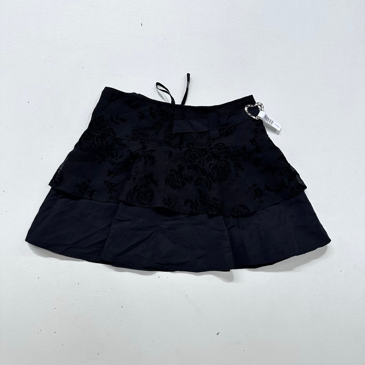 Y2K Flared Rhinestone Skirt