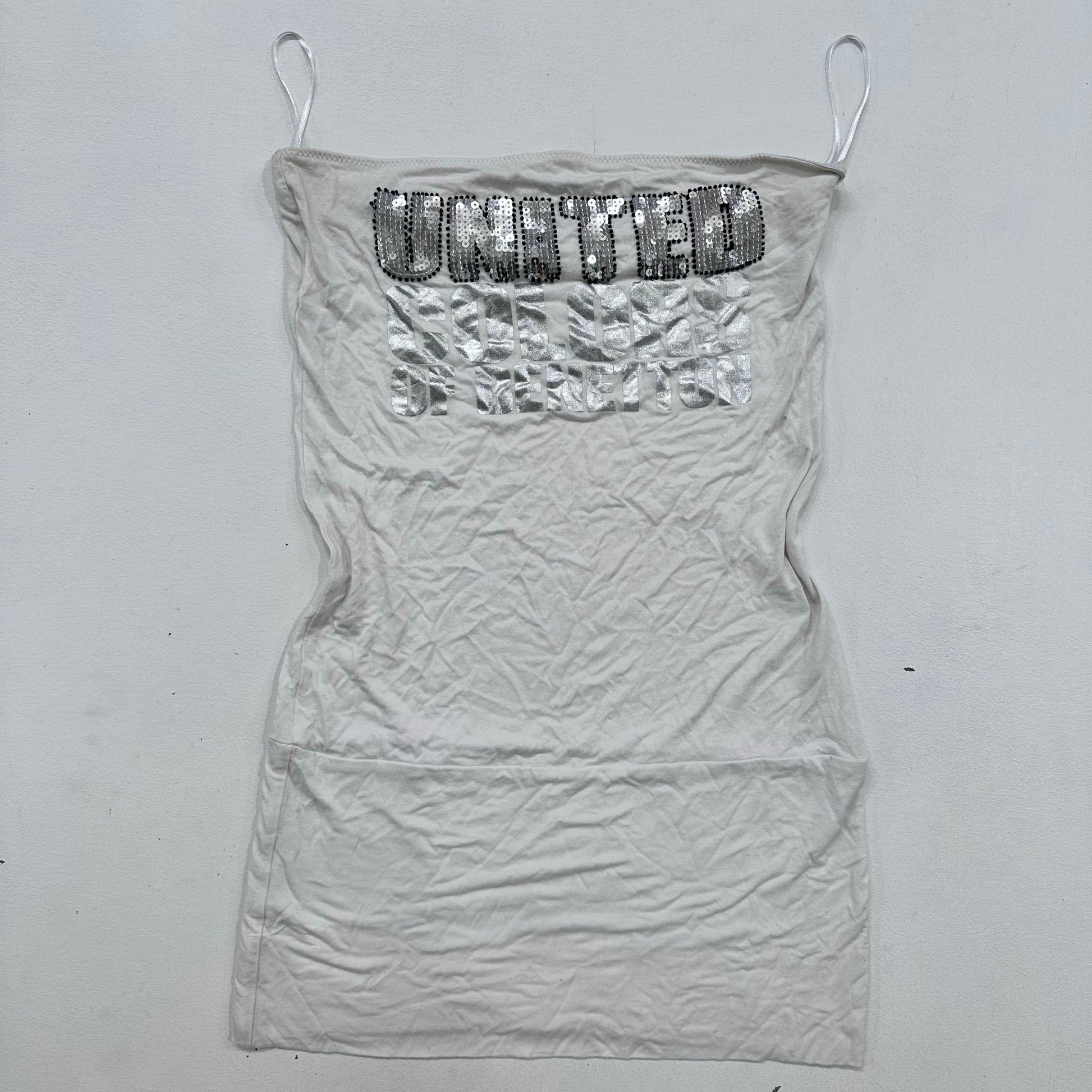 Y2K Sequins United Colors of Benetton Tube Top