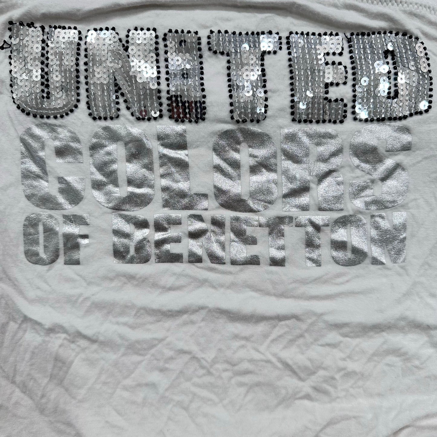 Y2K Sequins United Colors of Benetton Tube Top