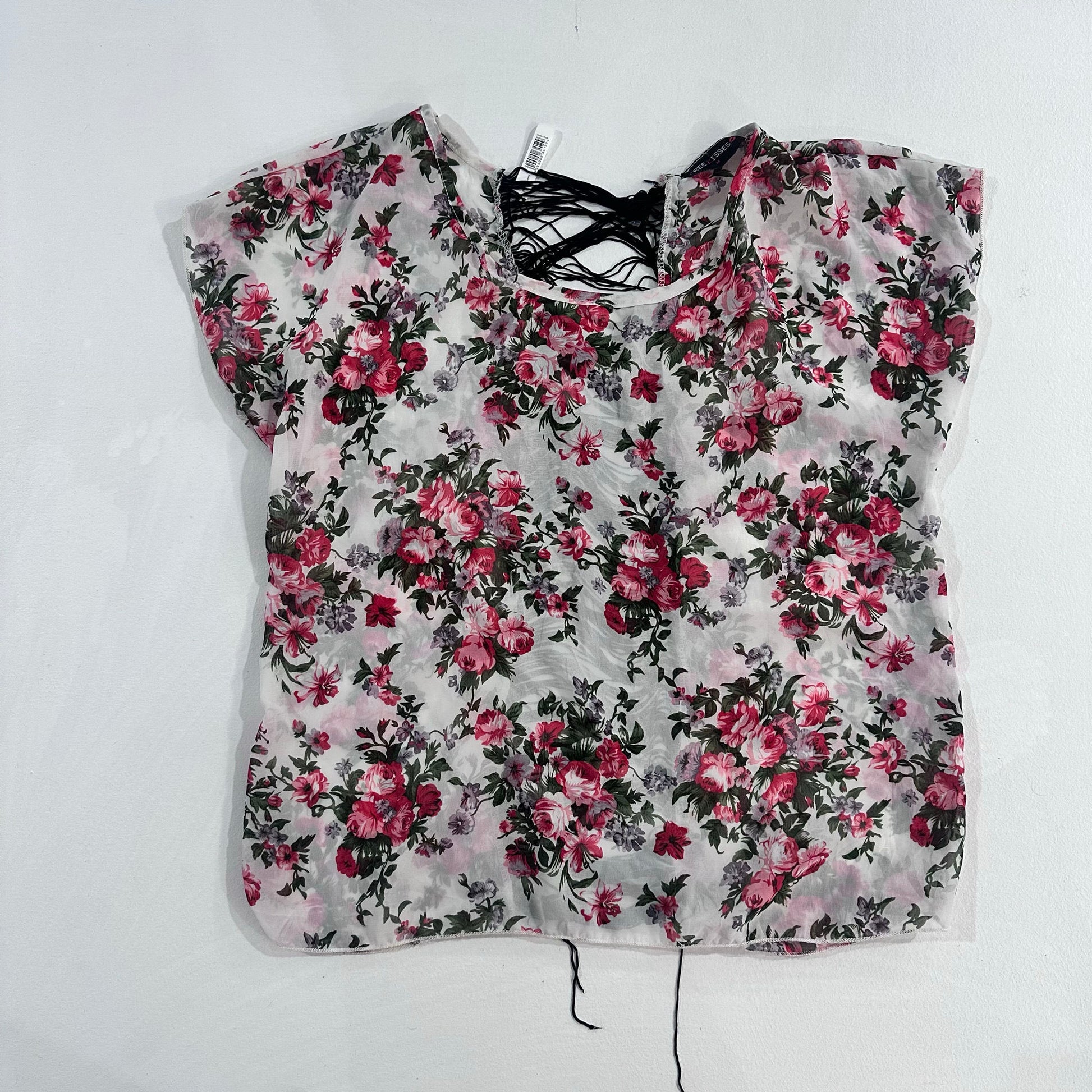 USA Boho Floral Fringe Blouse