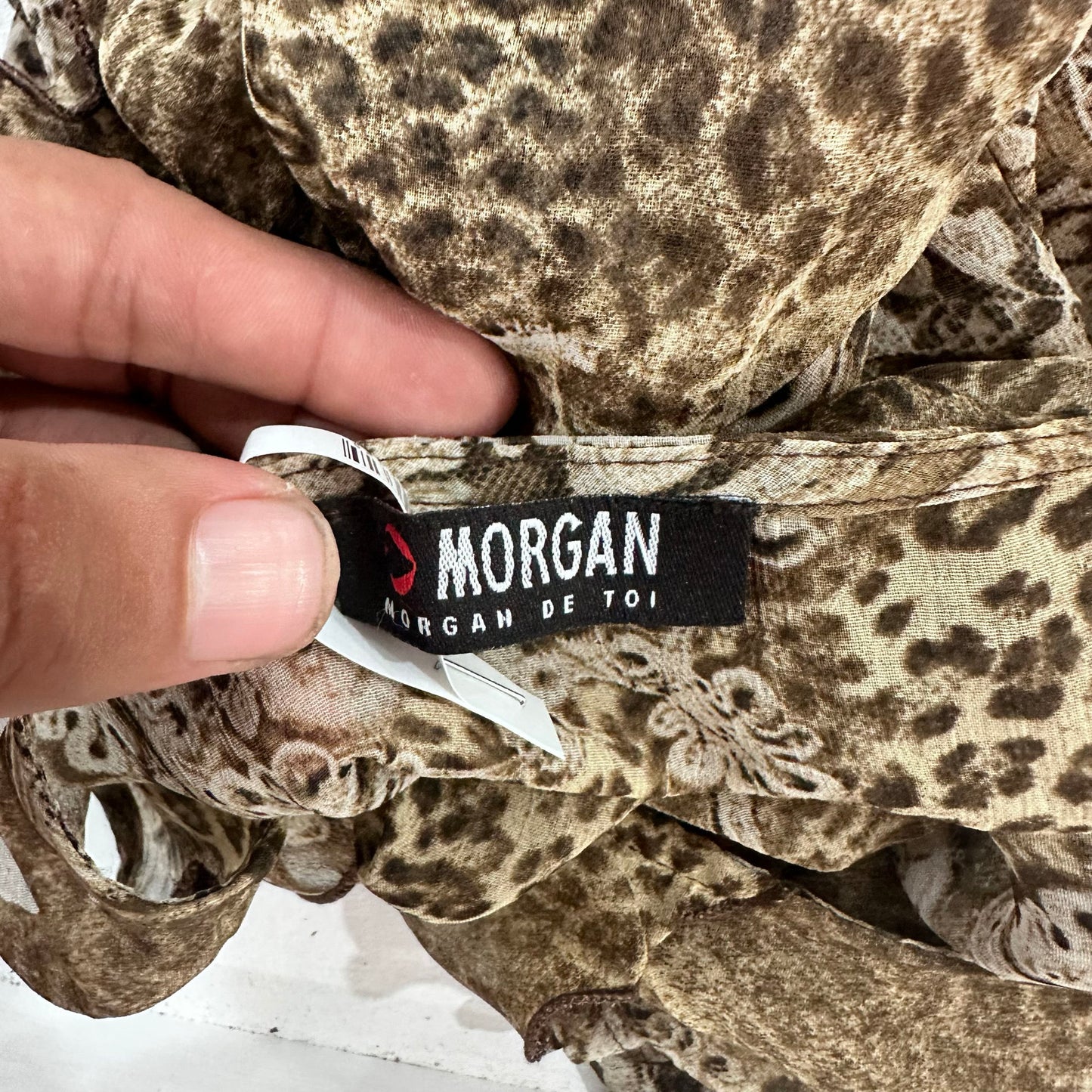 Y2K Animal Print Mesh Morgan de Toi Blouse