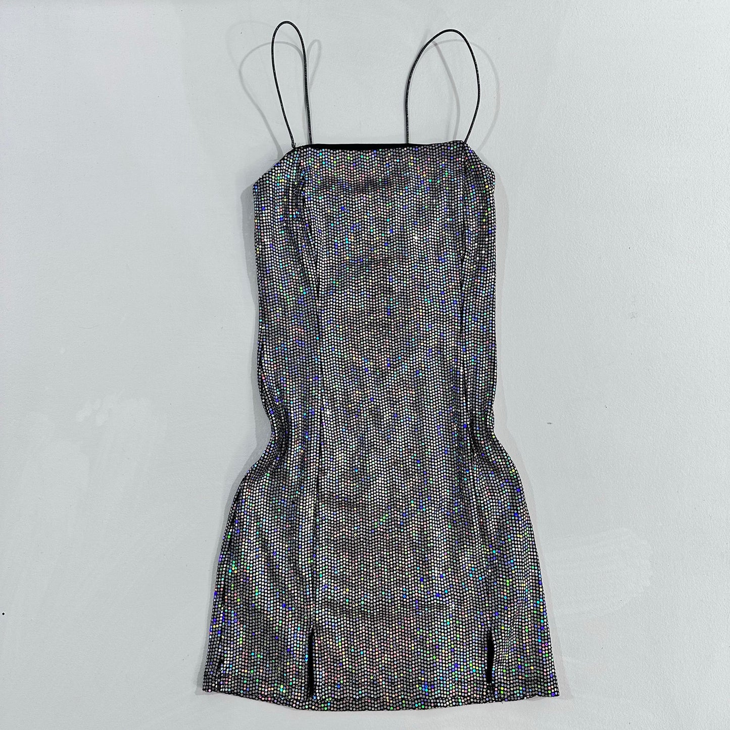 Y2K Sequins Metallic Slip Dress
