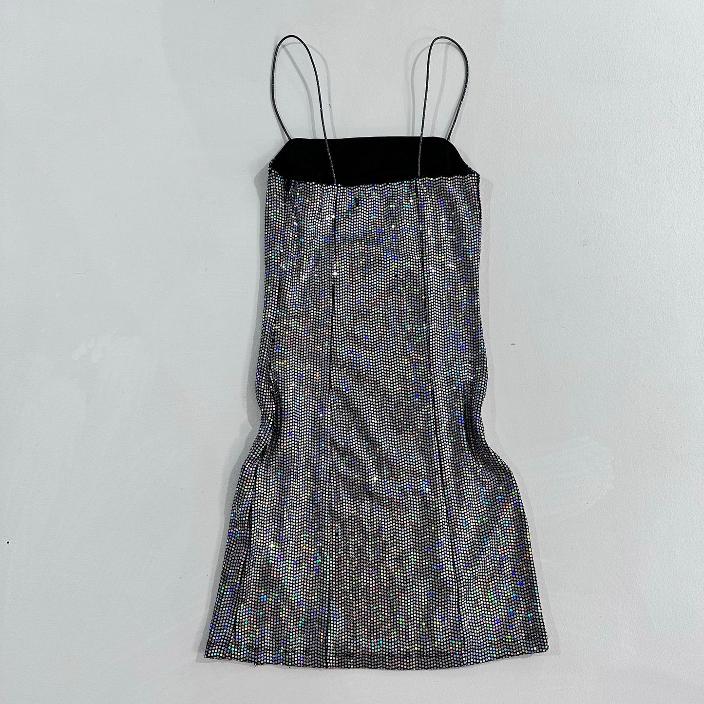 Y2K Sequins Metallic Slip Dress