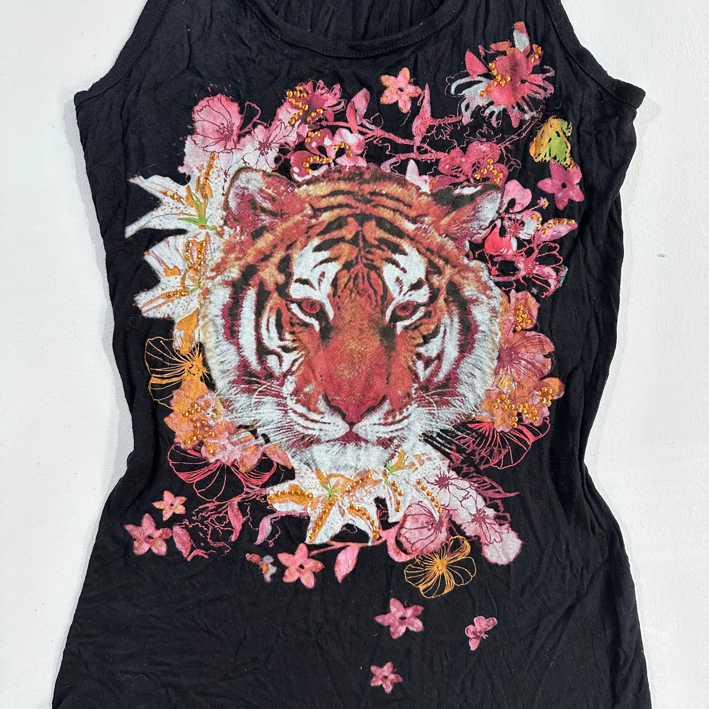 Turkey Y2K Animal Print Printed Beaded Tank/Cami