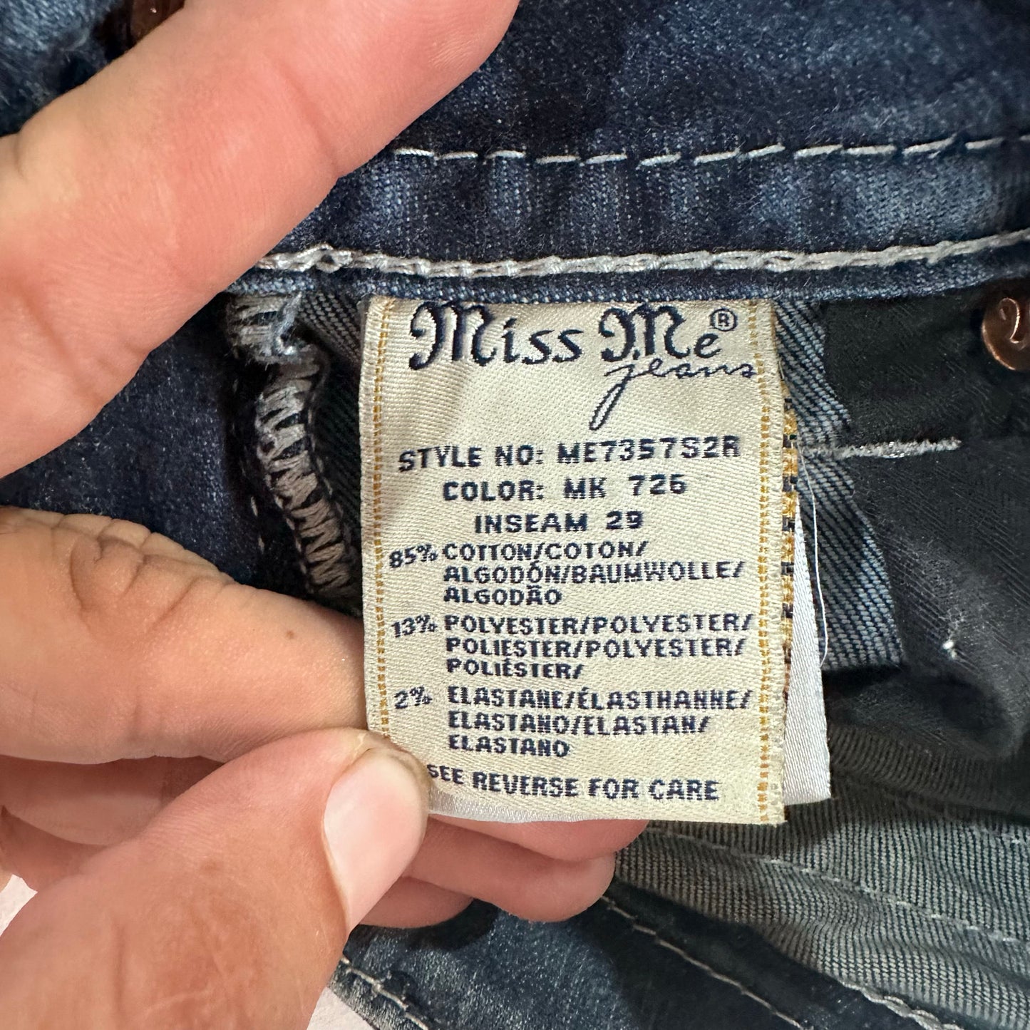 Y2K Rhinestone Sequins Miss Me Shorts