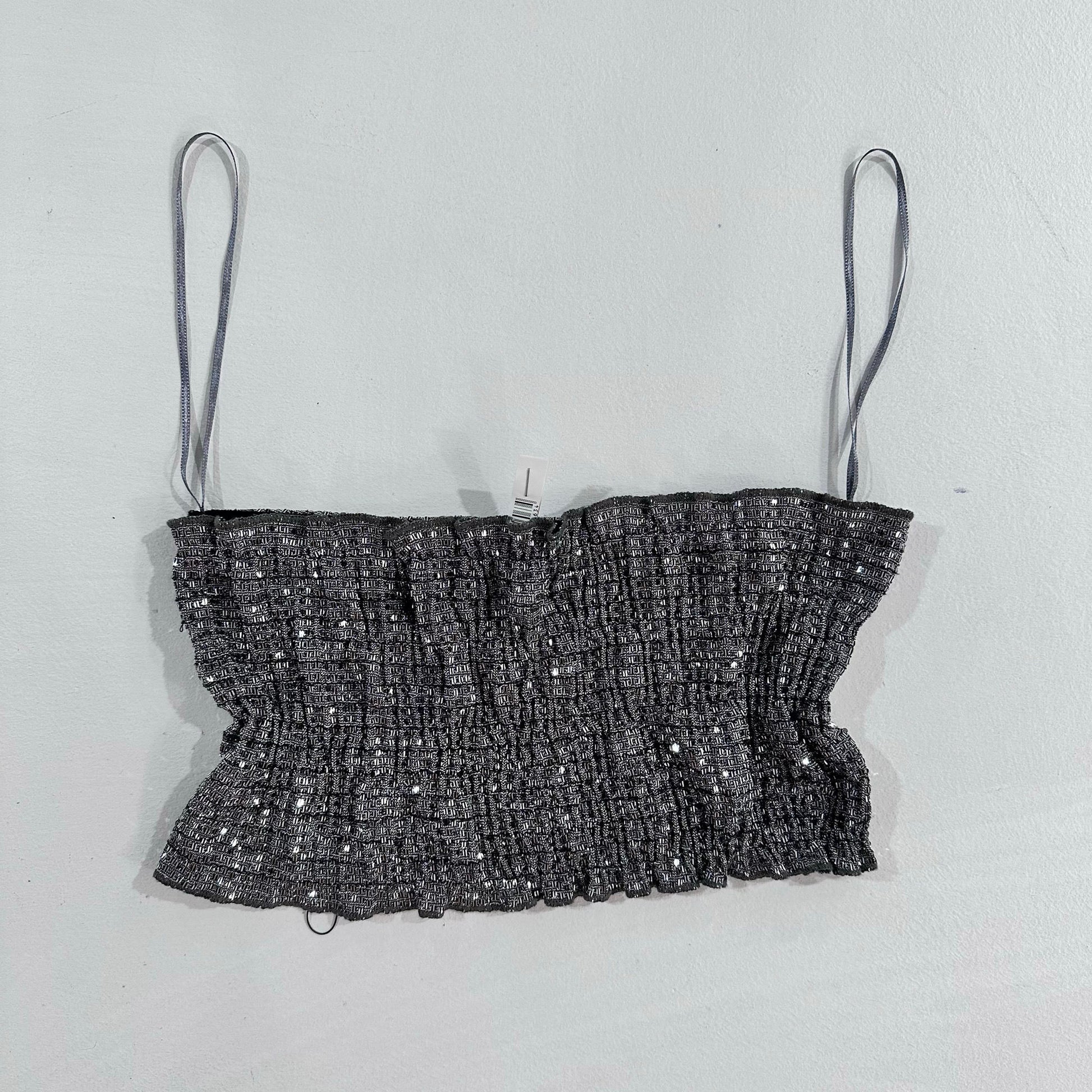 Y2K Metallic Crop Top