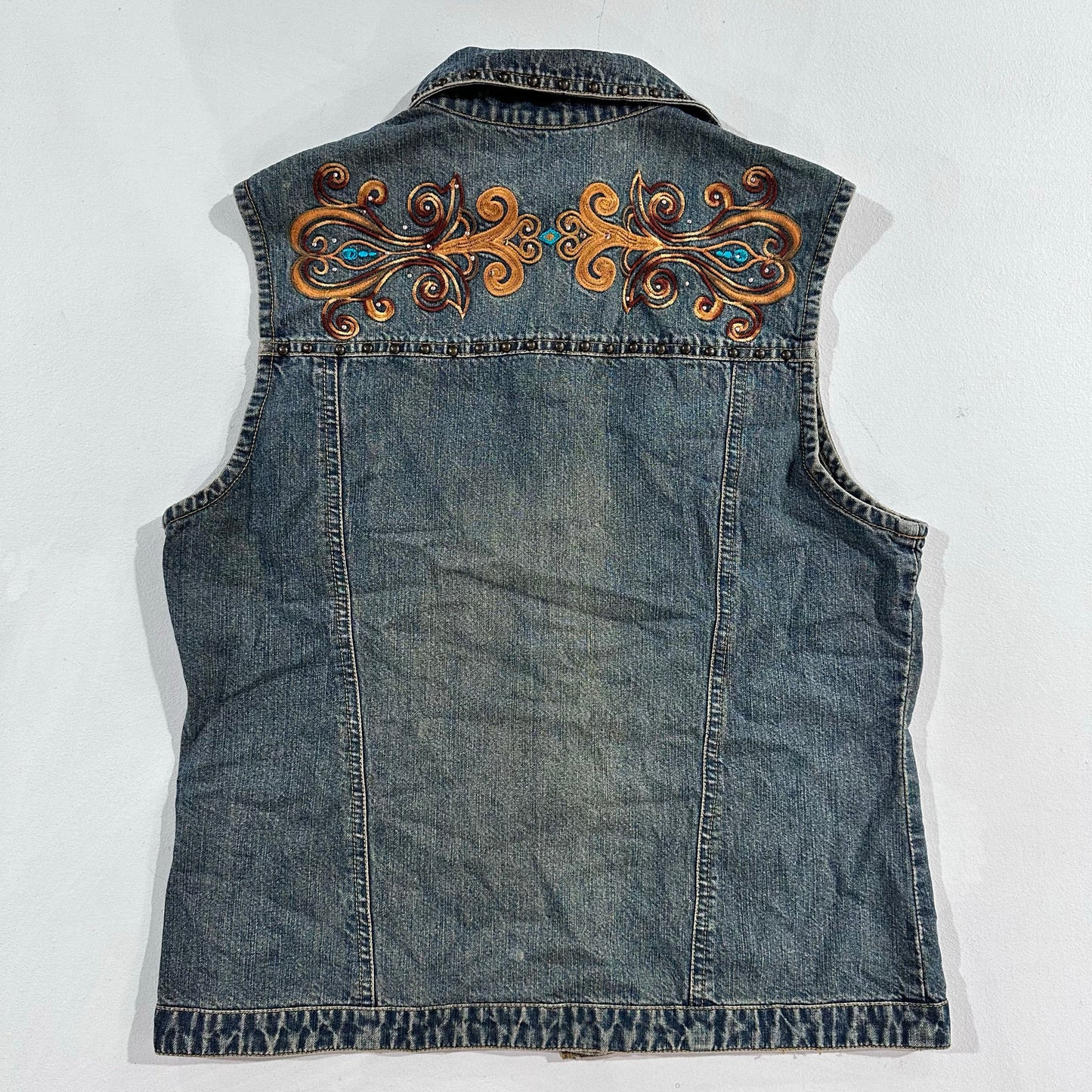 Boho Embroidered Cattlelac Ranch Vest/Gilet