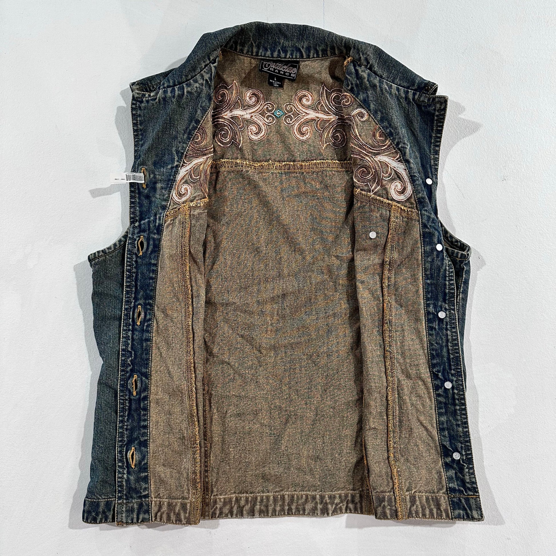 Boho Embroidered Cattlelac Ranch Vest/Gilet