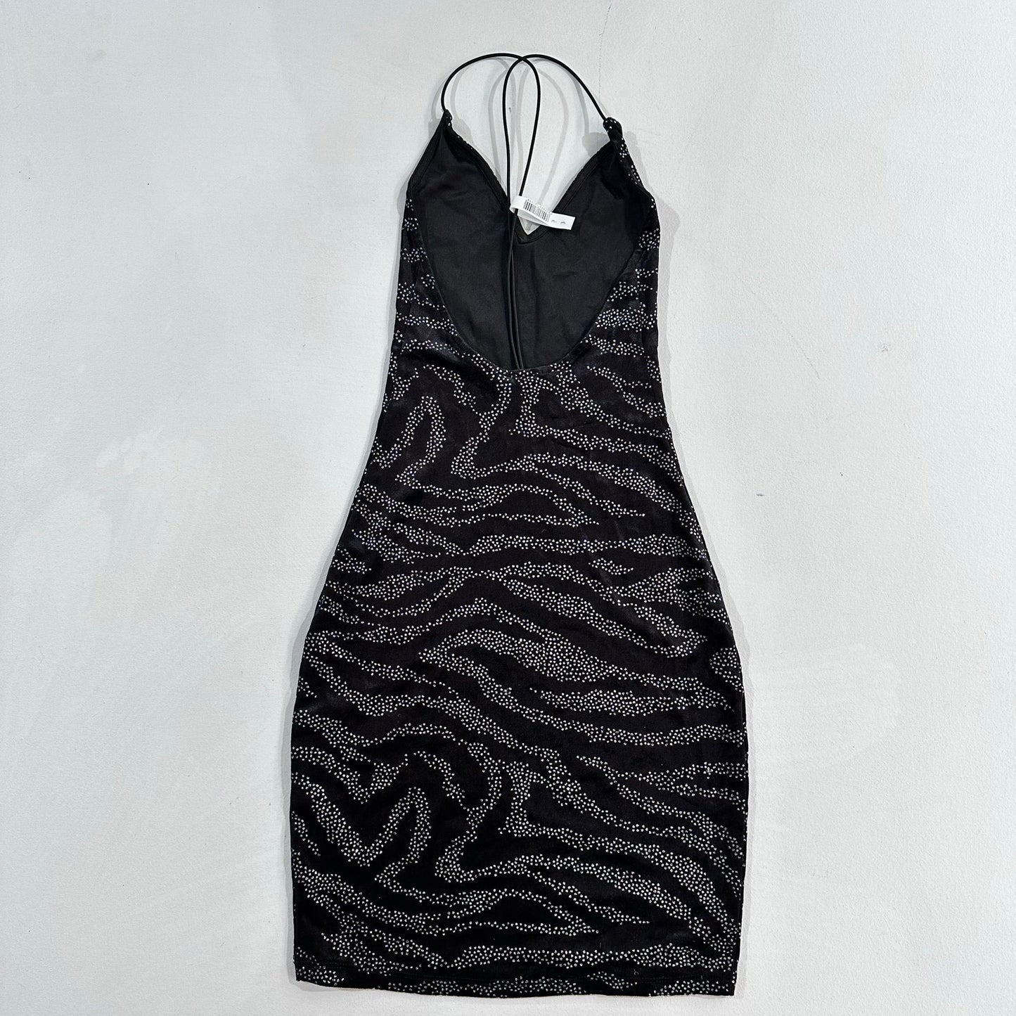 Y2K Animal Print Rhinestone Bodycon Dress