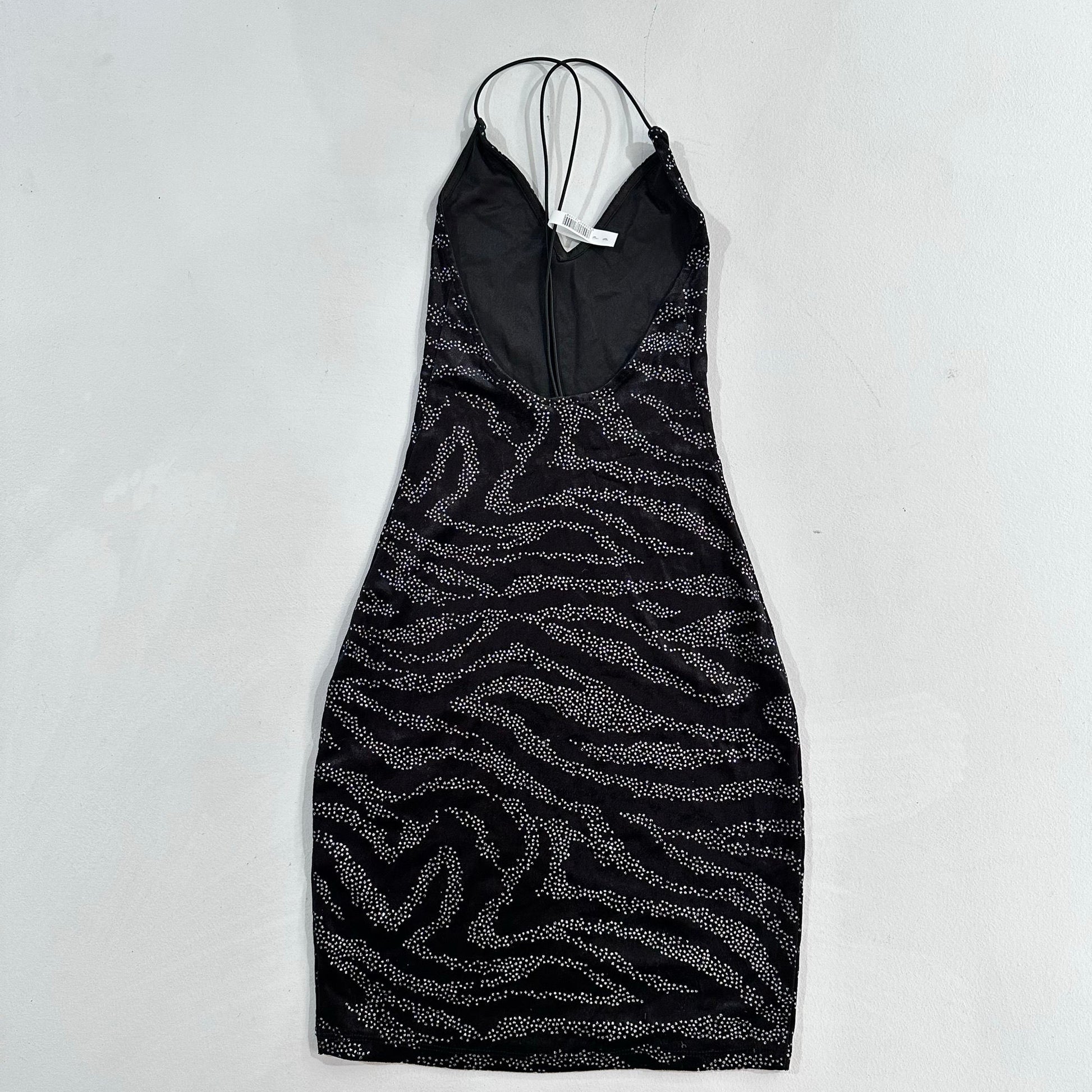 Y2K Animal Print Rhinestone Bodycon Dress
