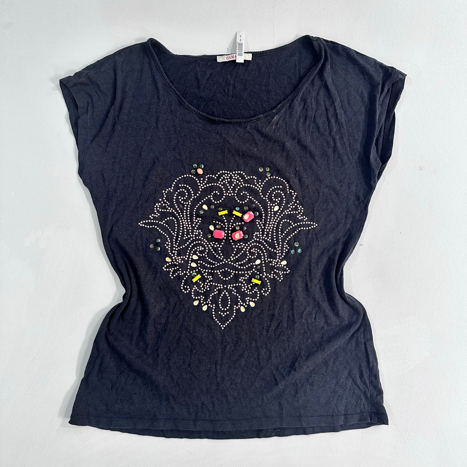 Y2K Rhinestone Beaded T-Shirt