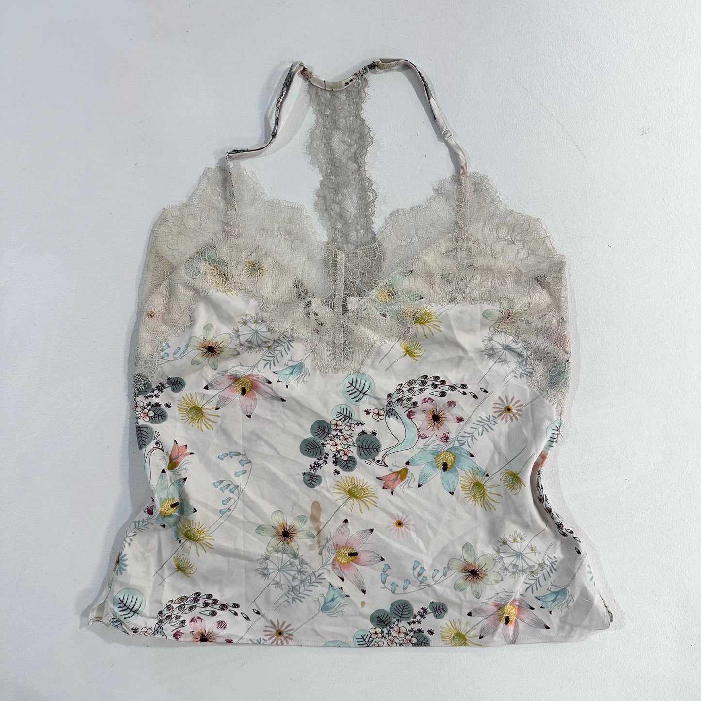 Feminine Pastel Satin Darjeeling Tank/Cami