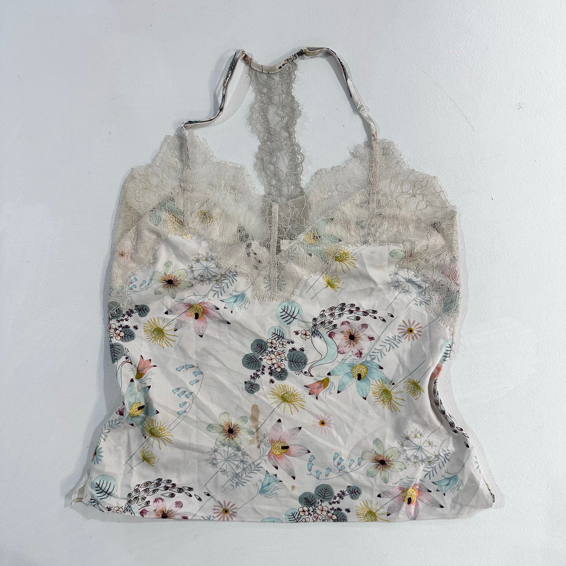 Feminine Pastel Satin Darjeeling Tank/Cami